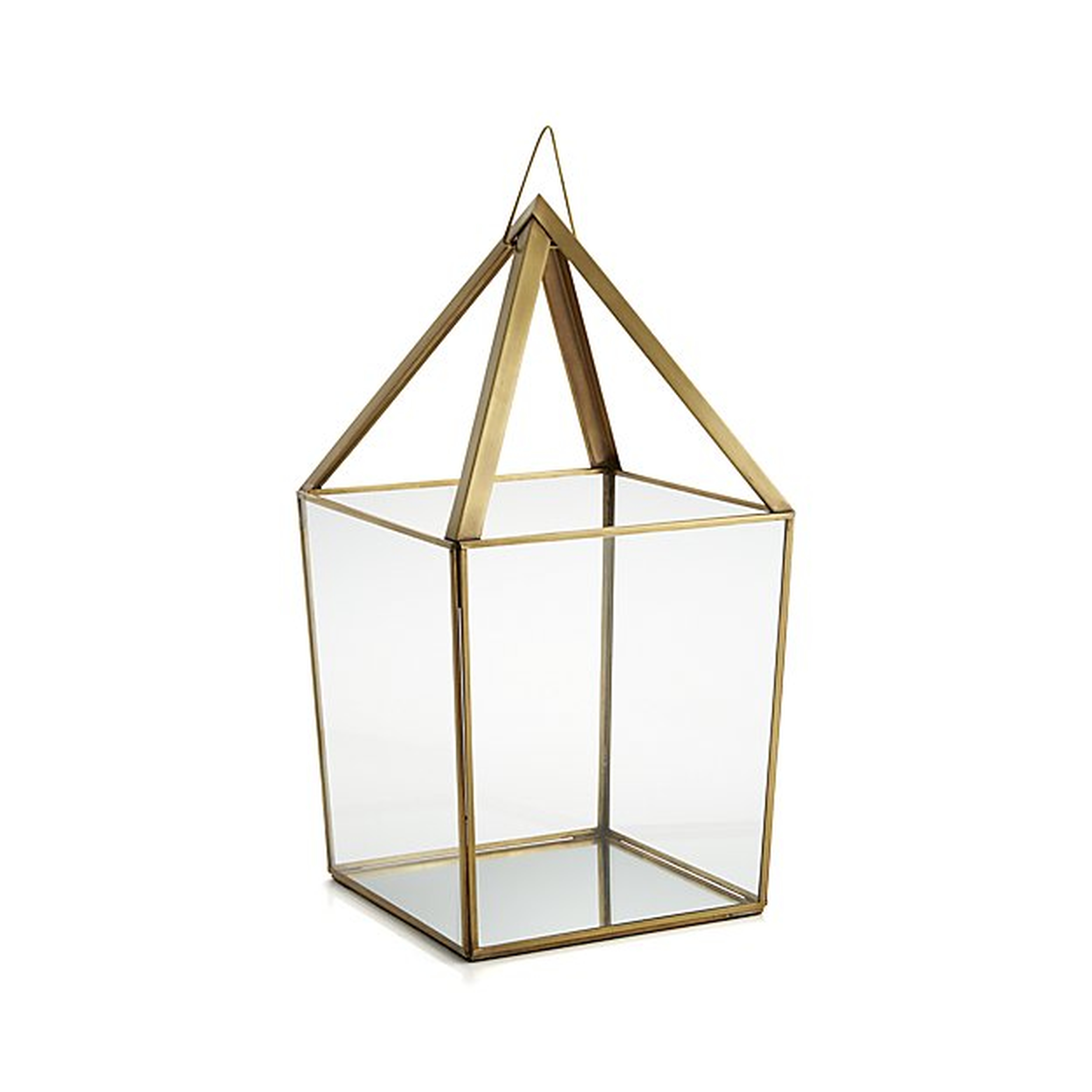 Lillian Brass Extra Large Lantern - Crate and Barrel