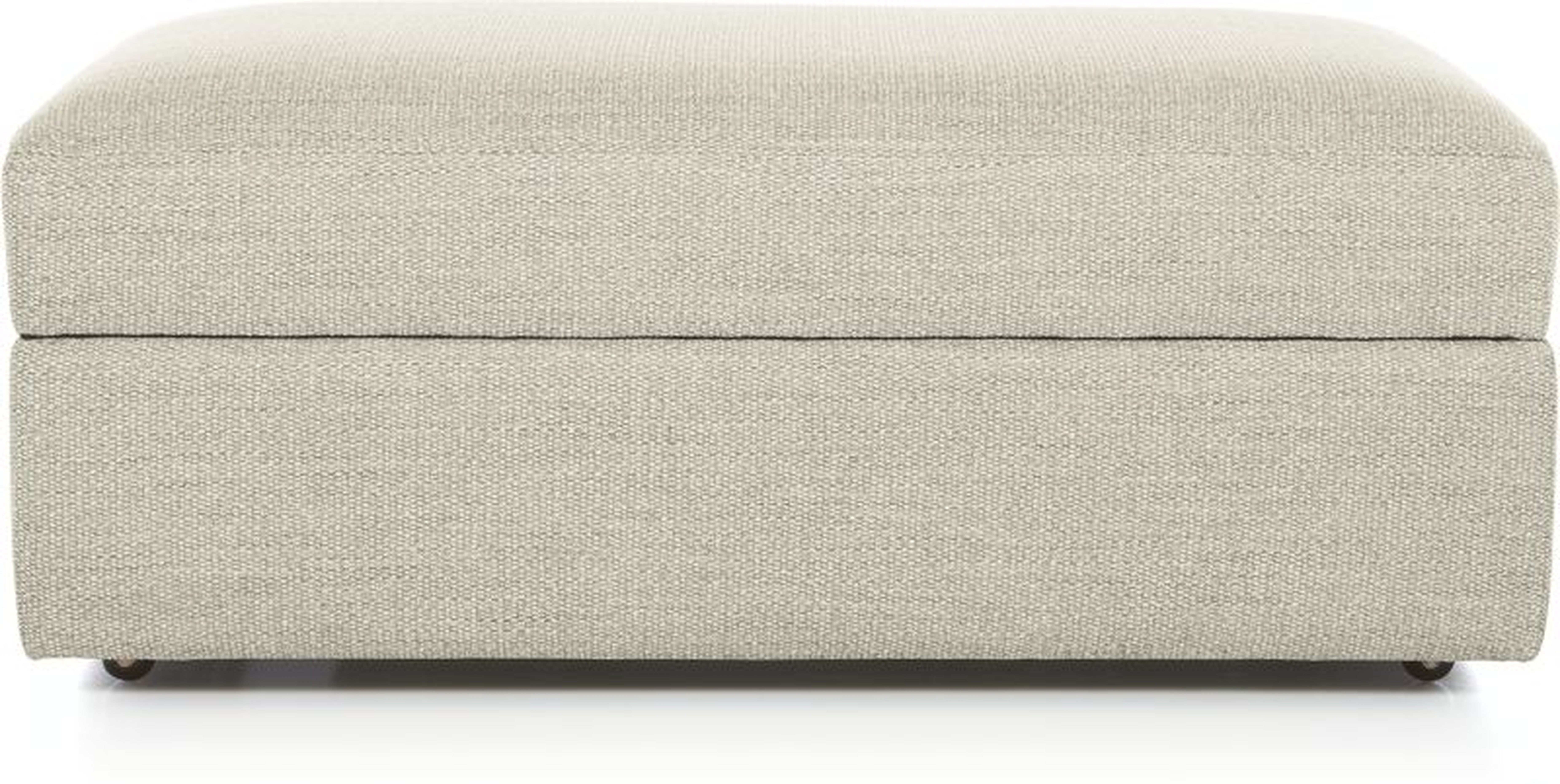 Lounge II Storage Ottoman with Casters - Taft Cement - Crate and Barrel