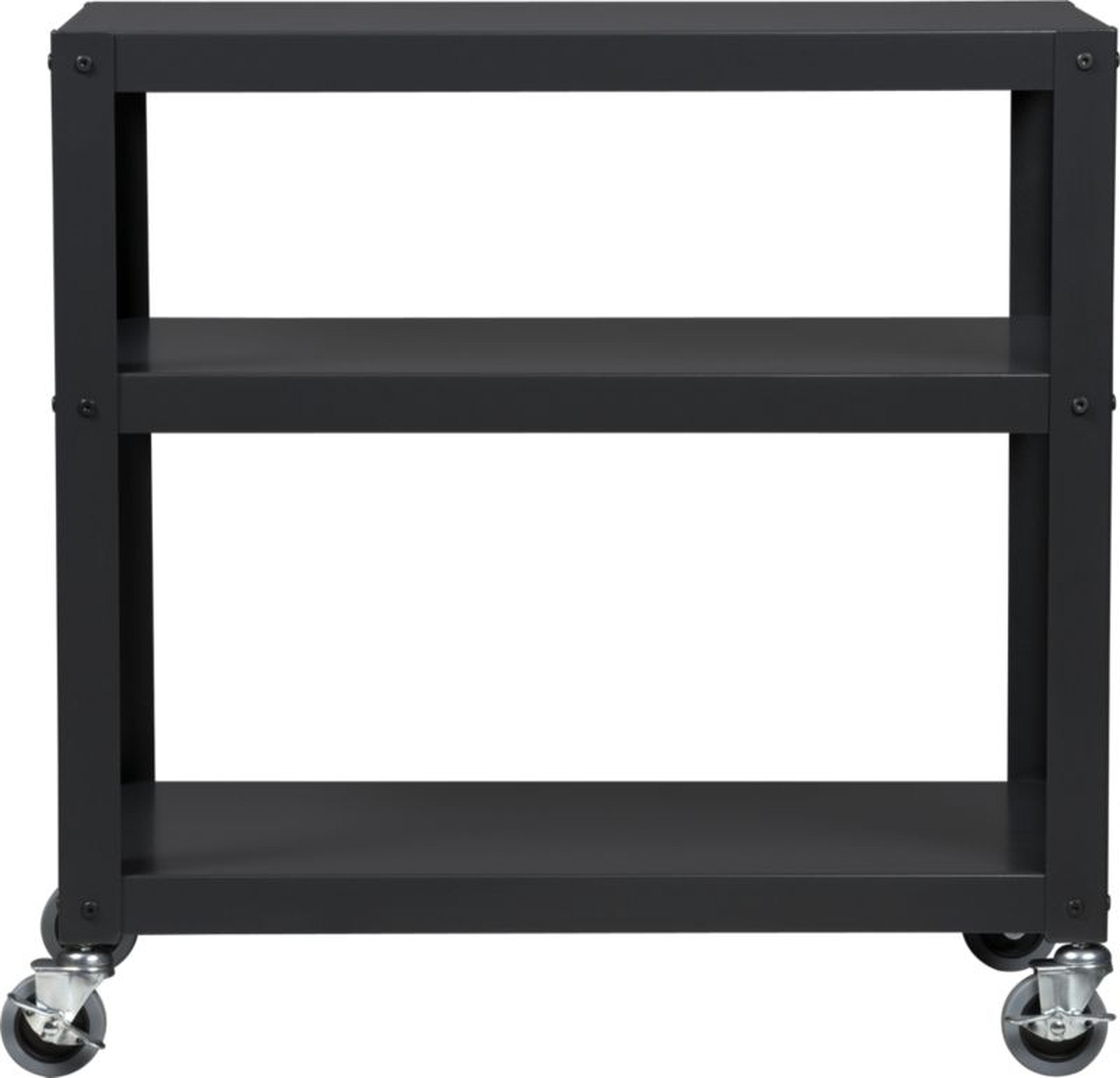 Go-cart carbon 30"x18" rolling cart - CB2