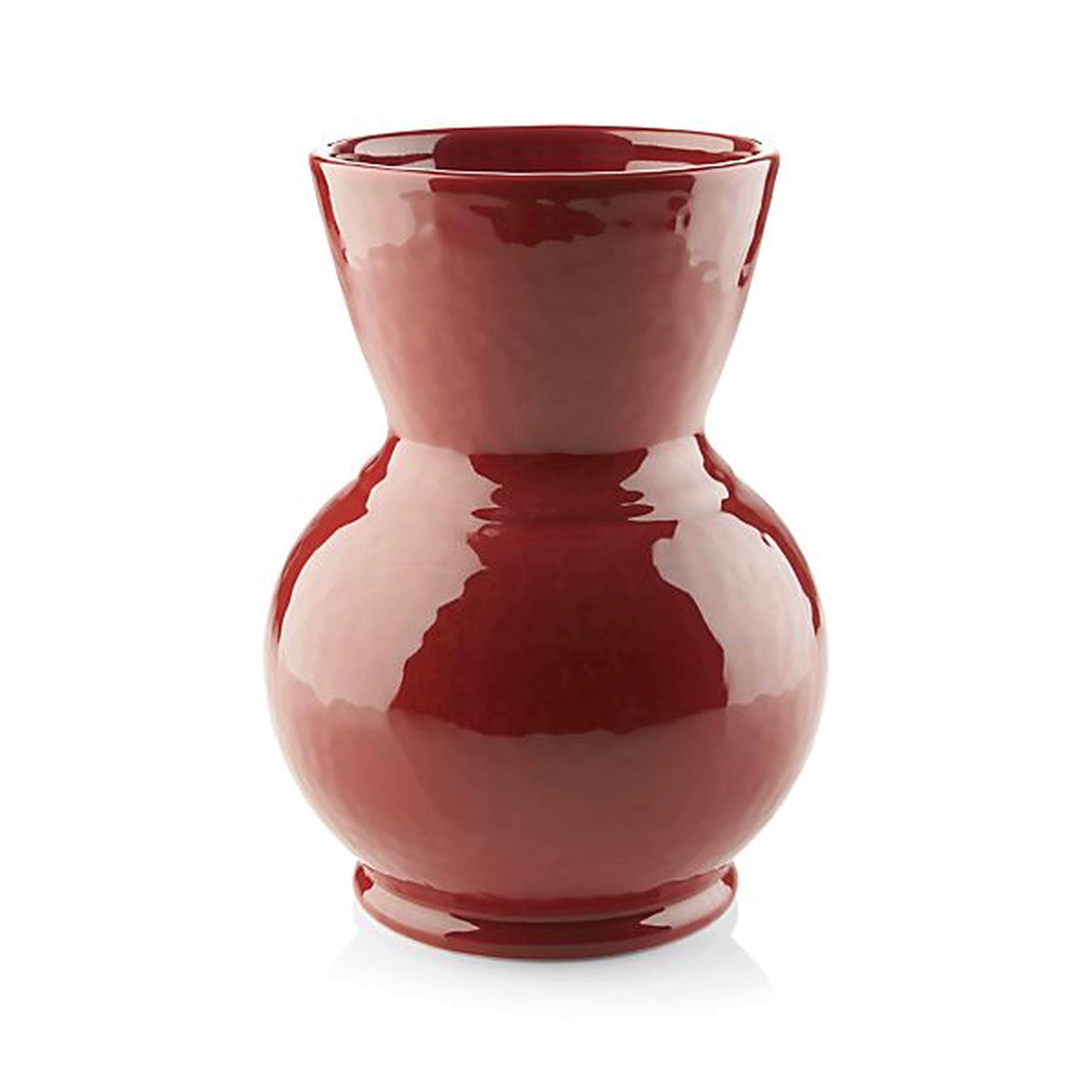 Cerise Large Red Vase - Crate and Barrel