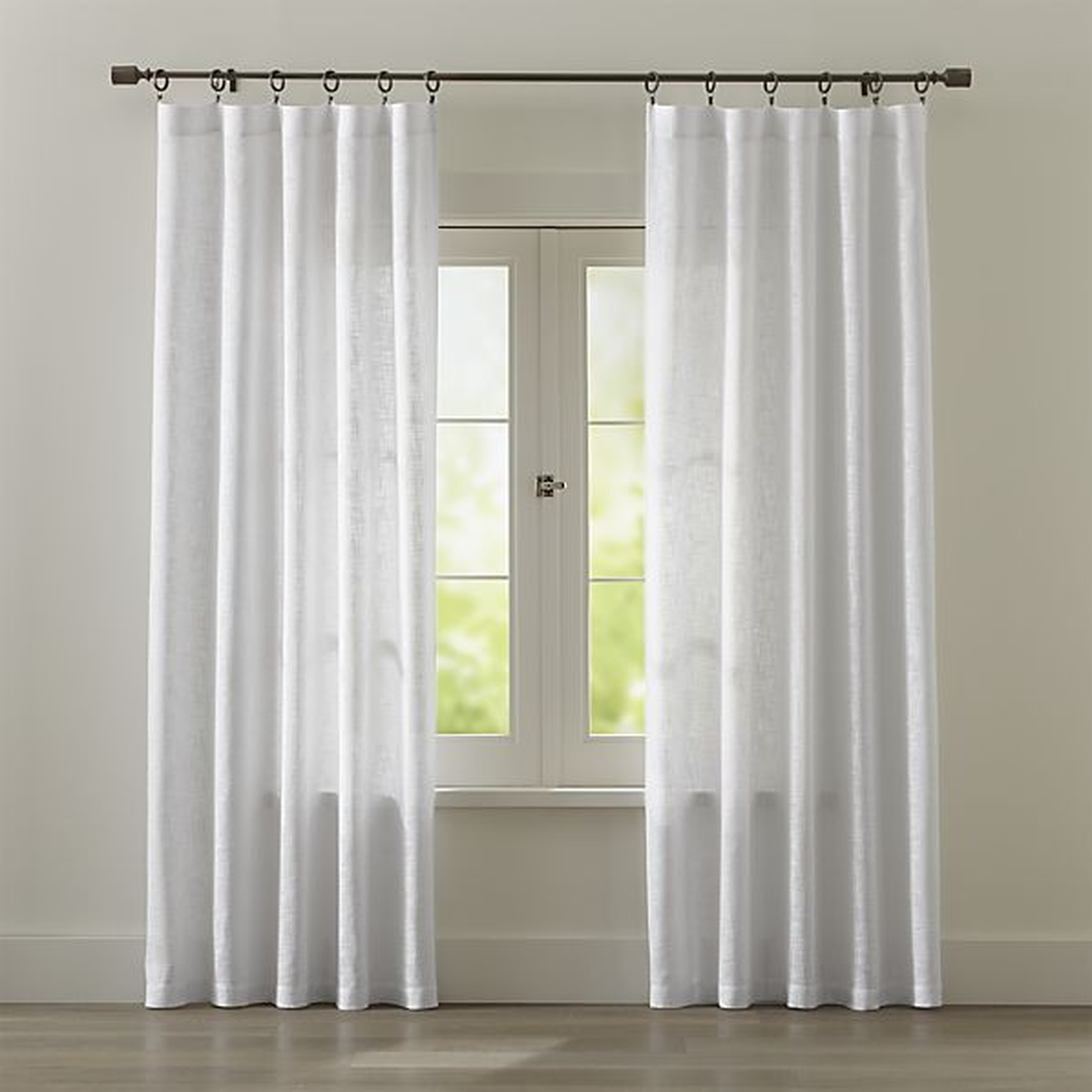 Lindstrom White Curtains - 108" - Crate and Barrel
