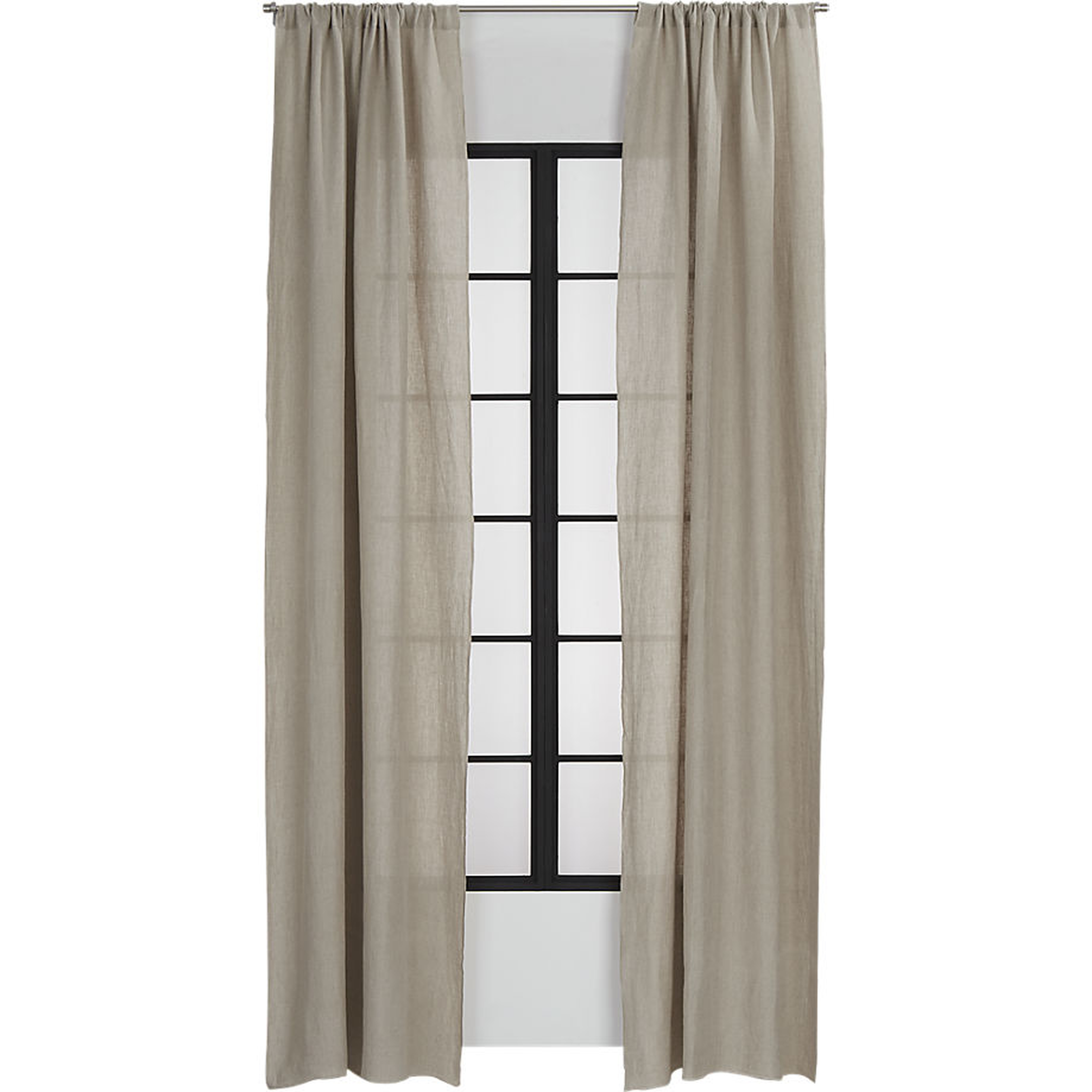 natural linen curtain panel 48"x84" - CB2