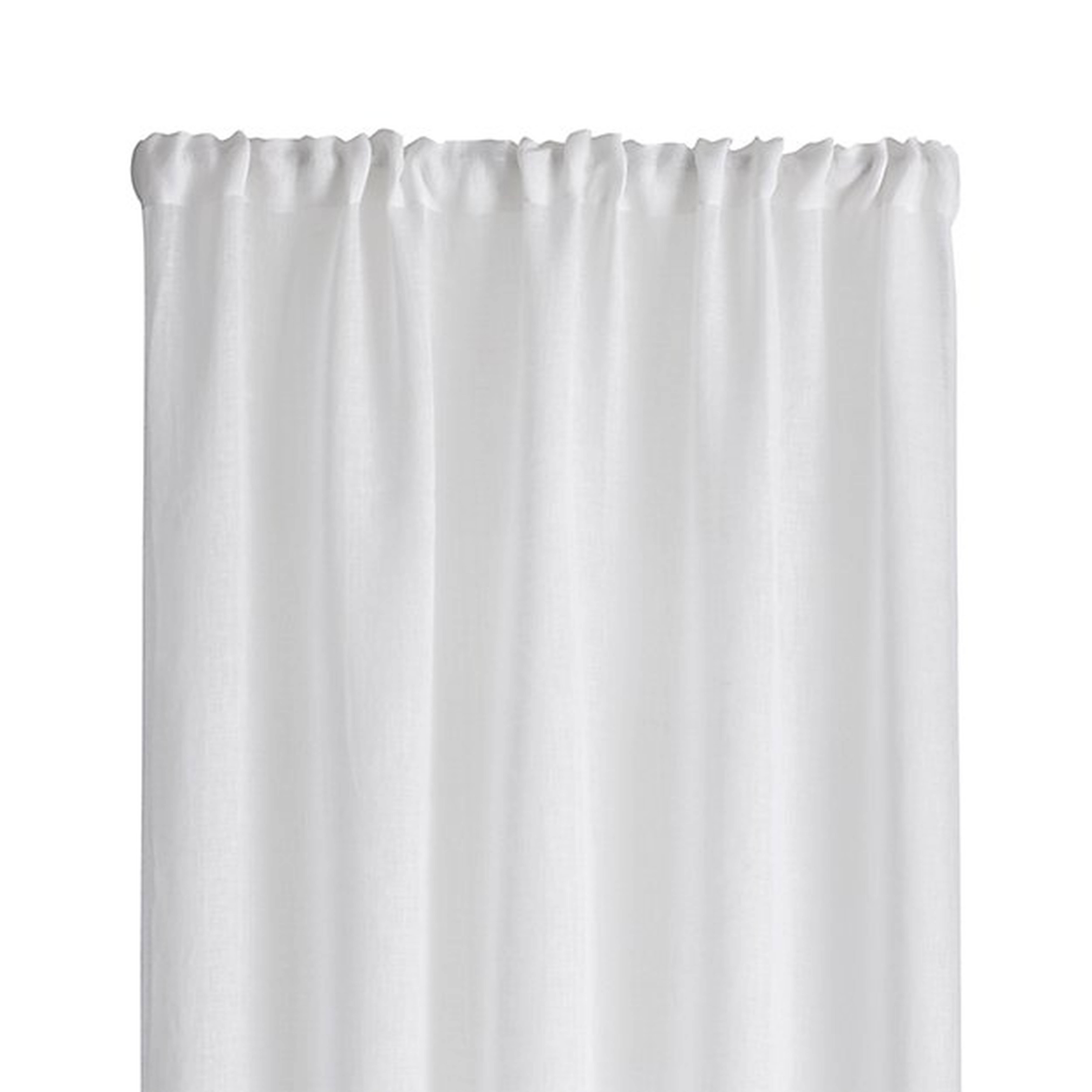 White Linen Sheer 52"x84" Curtain Panel - Crate and Barrel