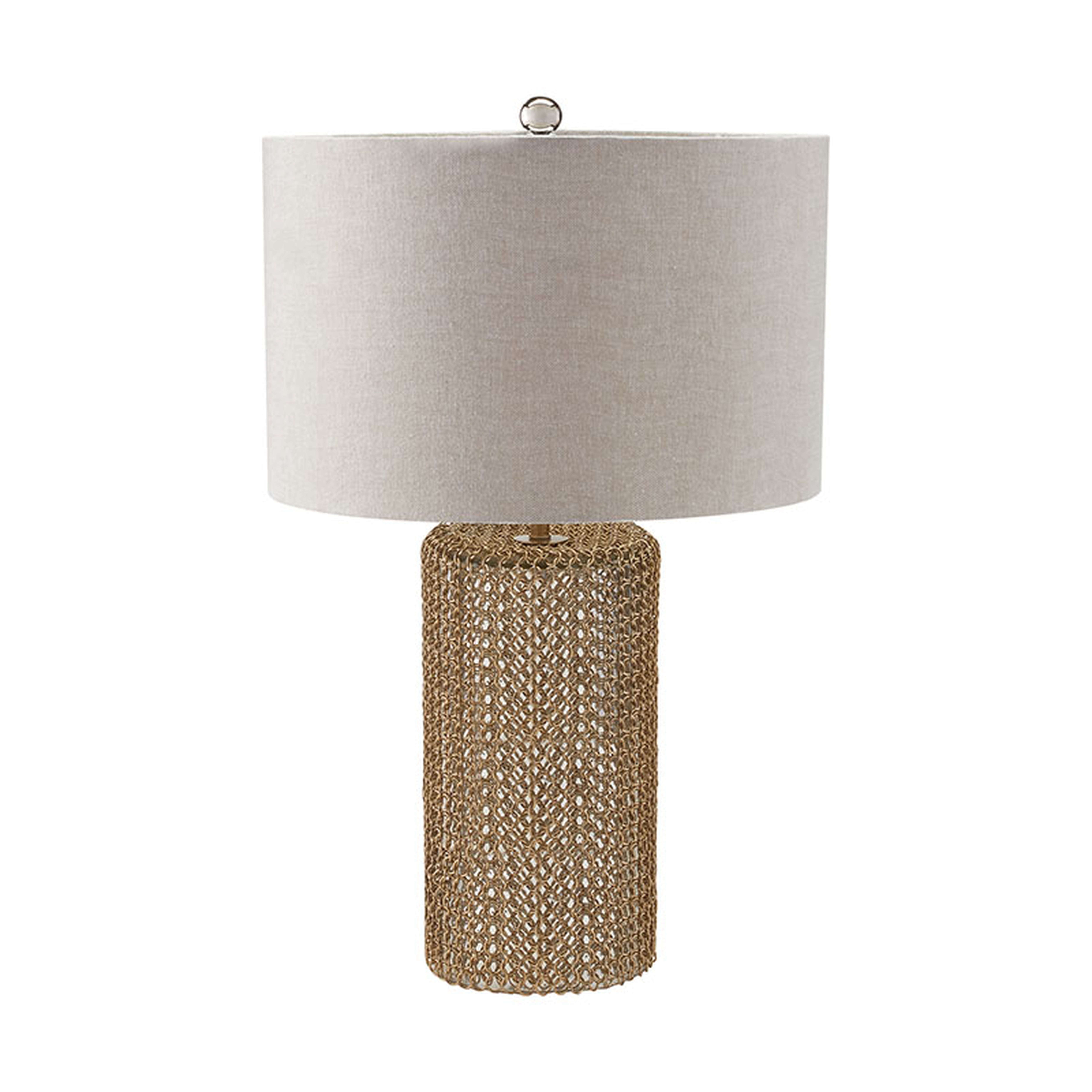 Chainmail Cylinder Table Lamp - Elk Home