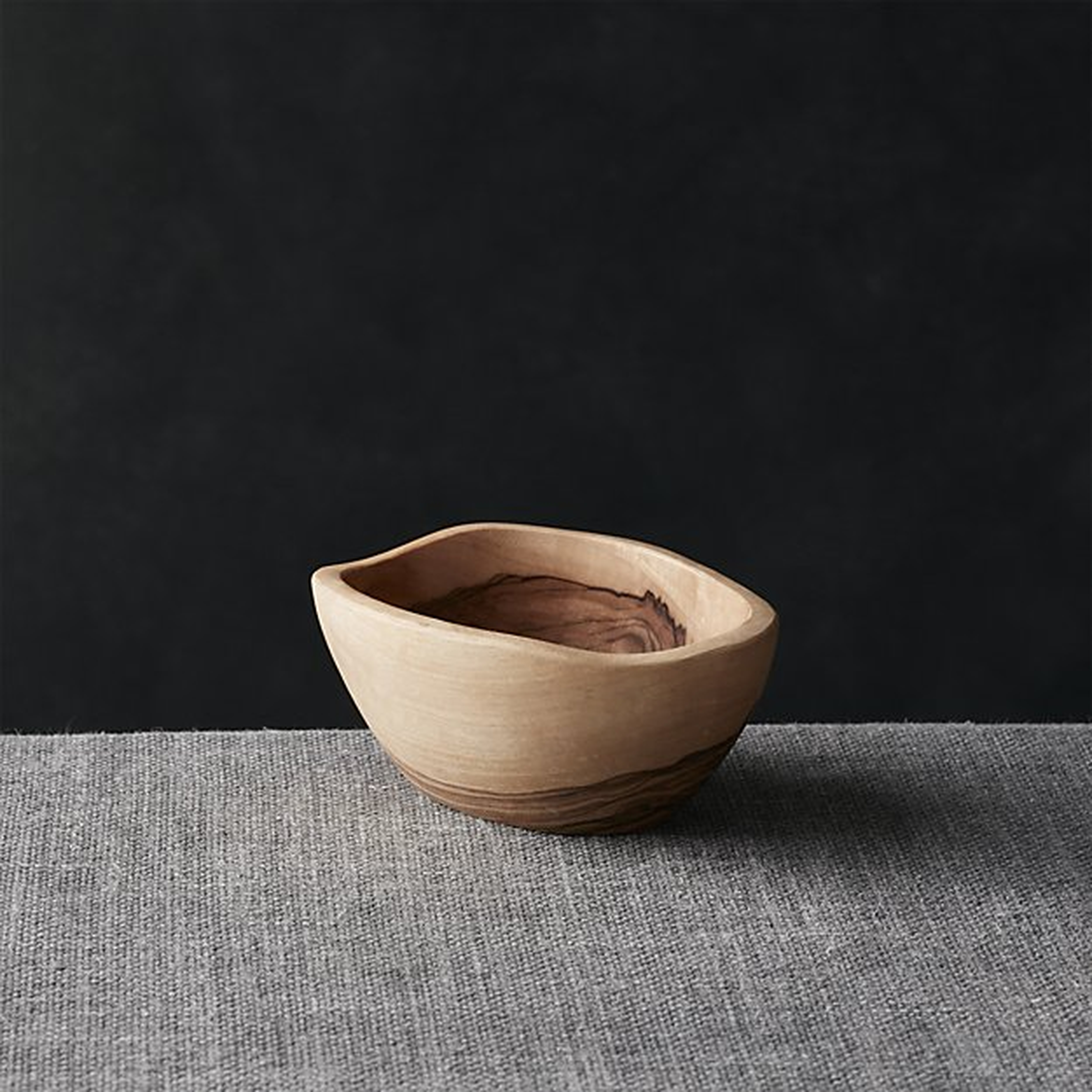 Olivewood 4.72"x3.5" Nibble Bowl - Crate and Barrel