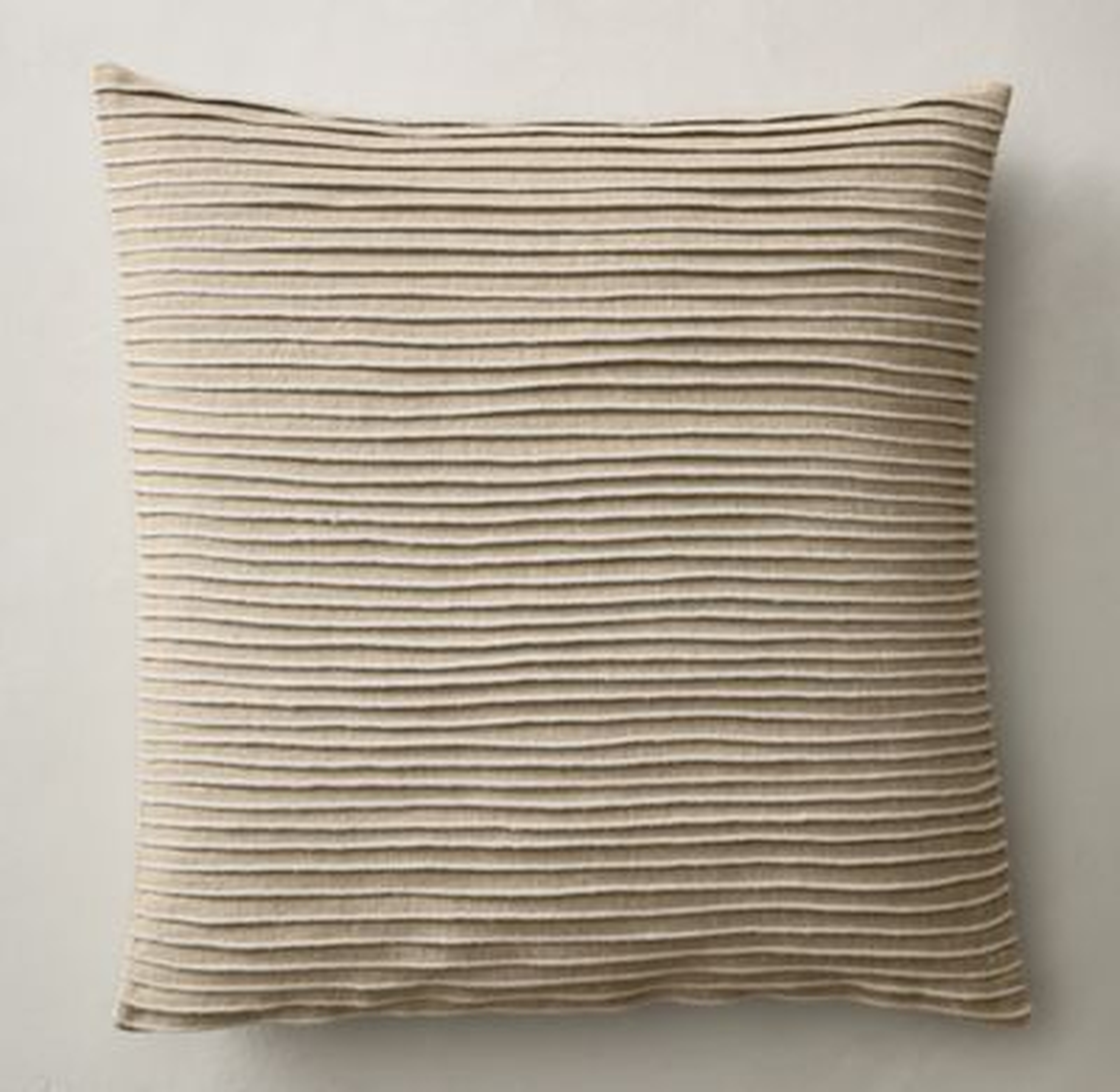 PLEATED LINEN PILLOW COVER - 22" x 22" - Ivory - Insert sold separately - RH
