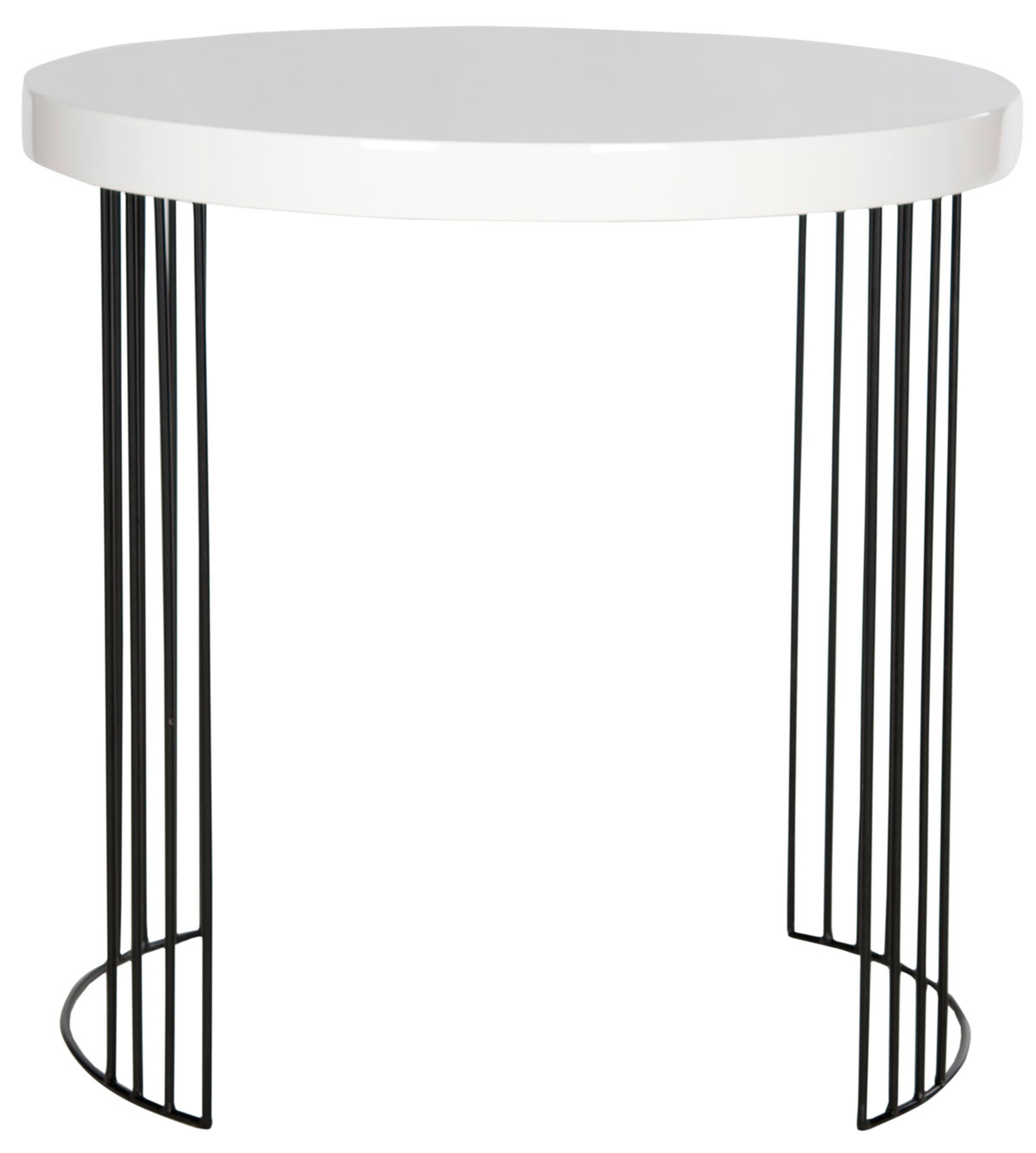 Kelly Mid Century Scandinavian Lacquer Side Table - White - Arlo Home - Arlo Home