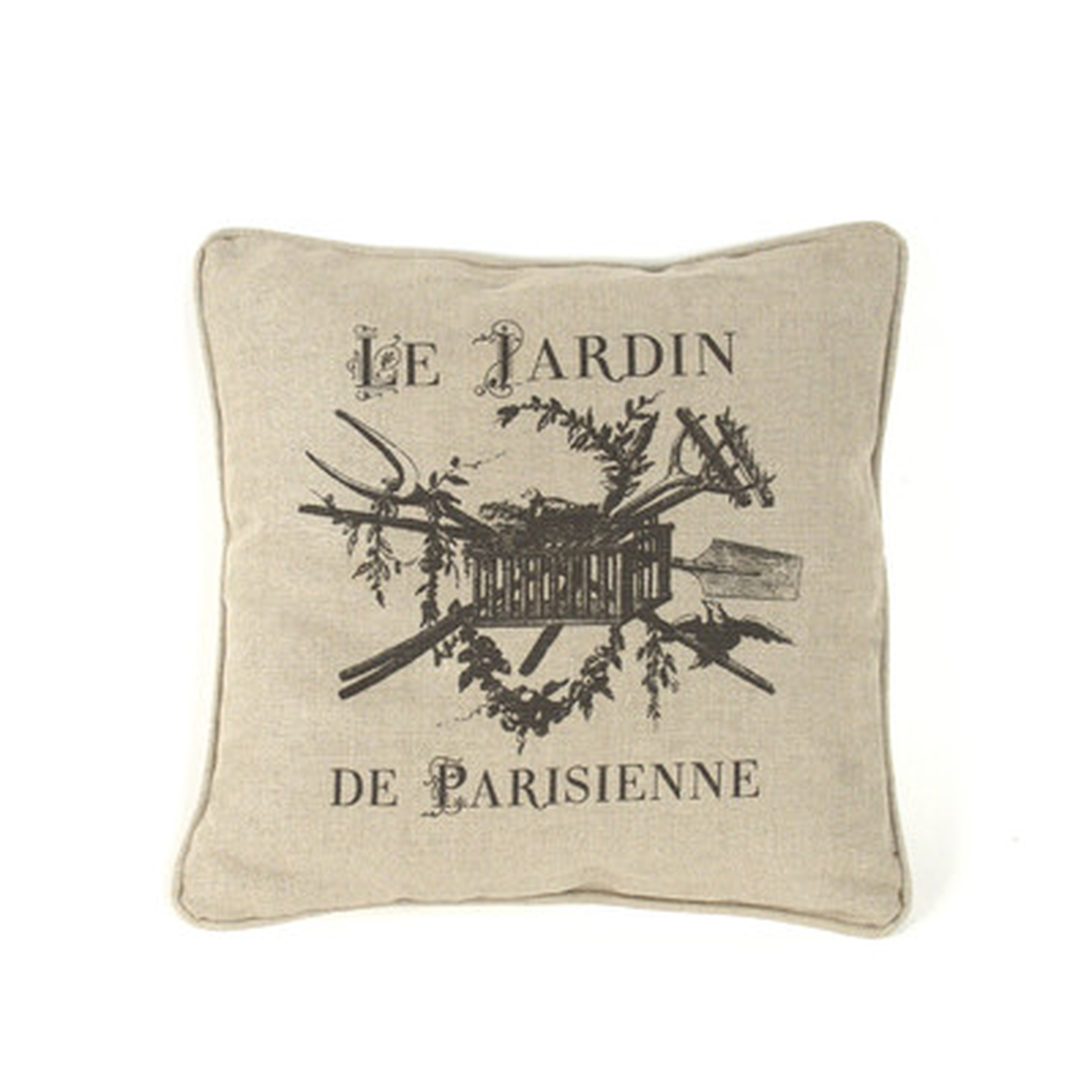 French Inspired Linen Throw Pillow - 18x18 - Insert Sold Separately - Wayfair