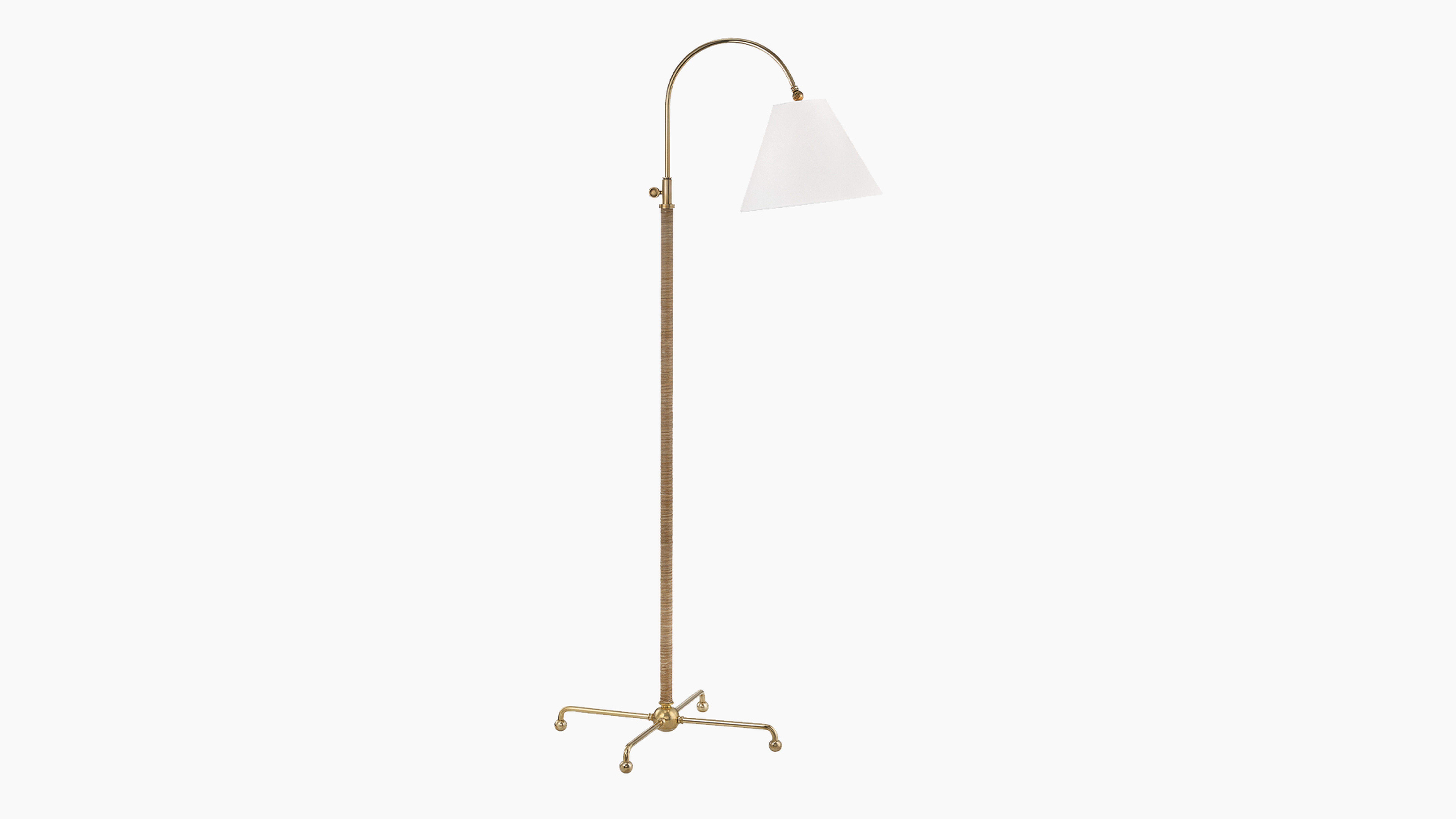Curves No.1 Floor Lamp, Aged Brass - The Inside