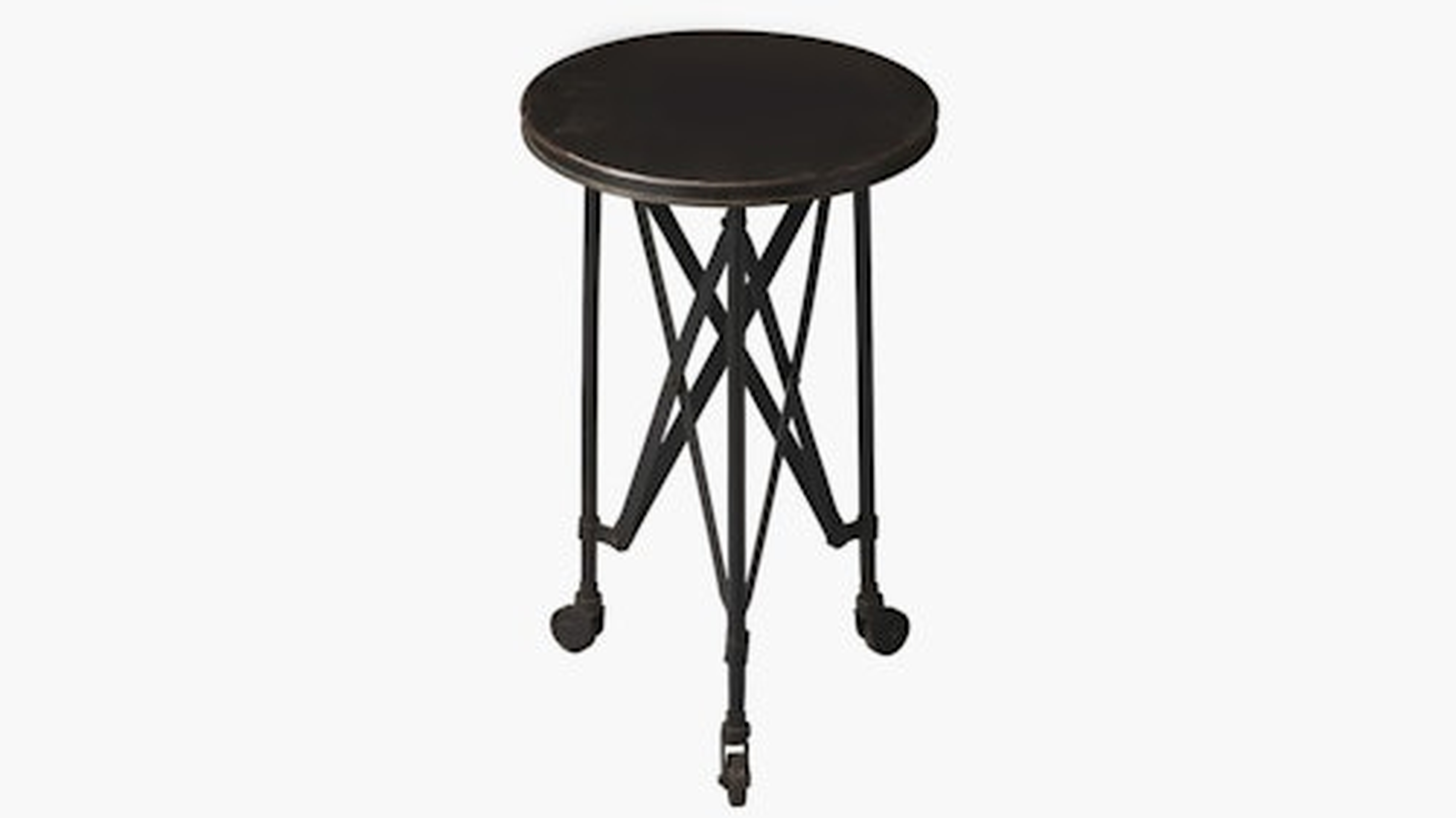 Campaign Accent Table, Bronze - The Inside