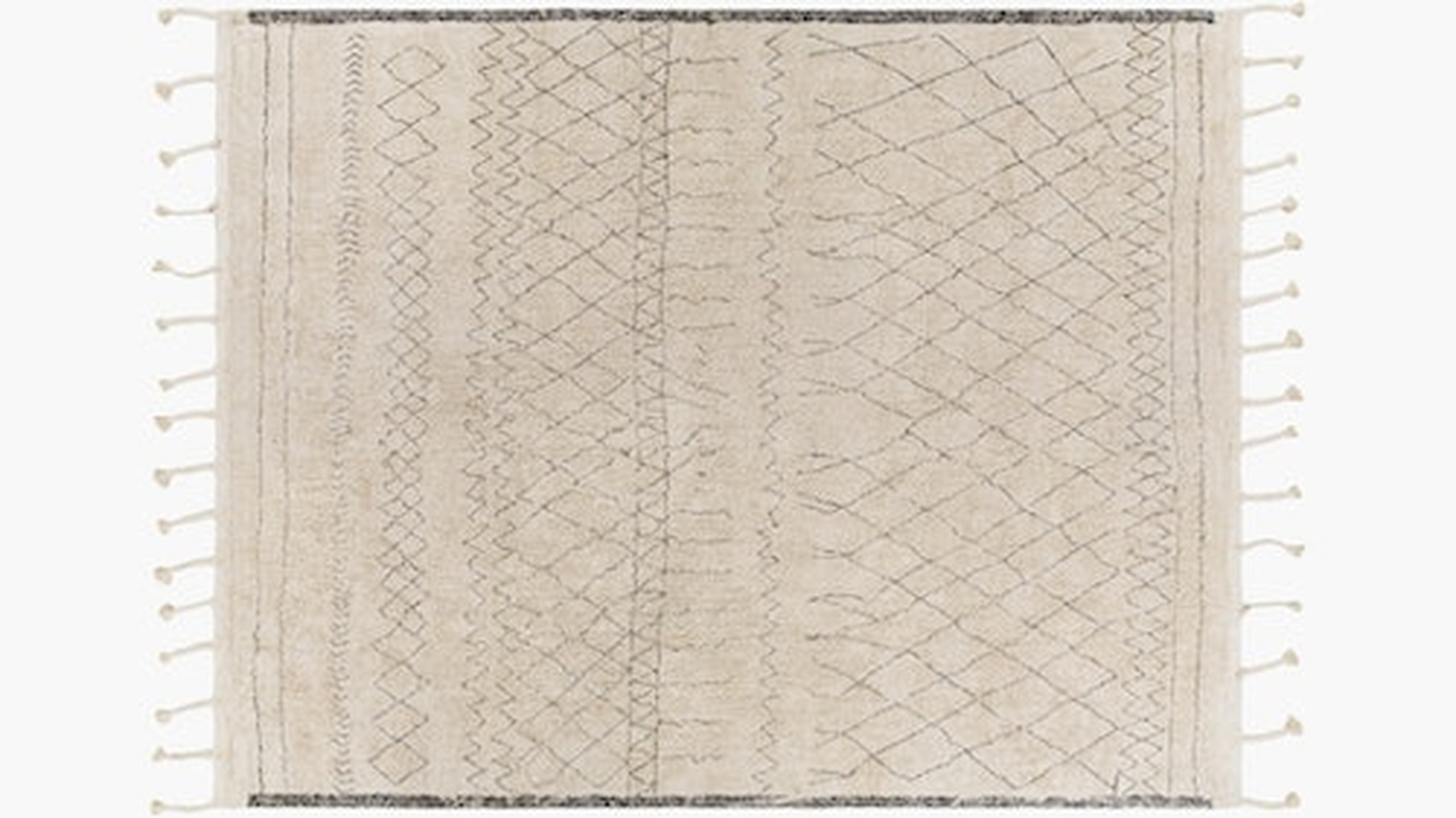 Criss Cross Tassel Rug, Brown Criss Cross Tassel, 5' x 7'6" - The Inside