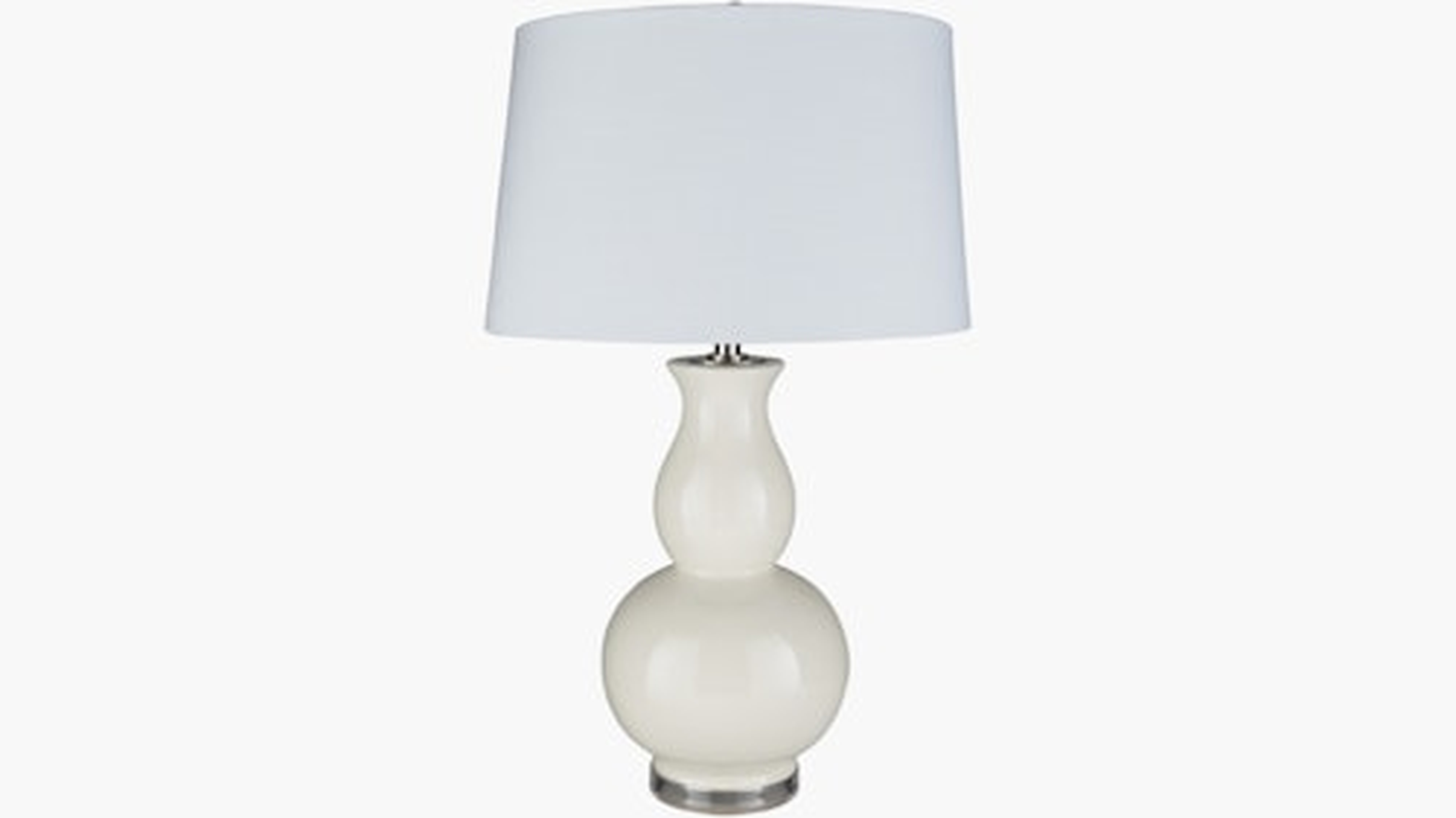 White Glazed Gourd Table Lamp | White Glazed - The Inside
