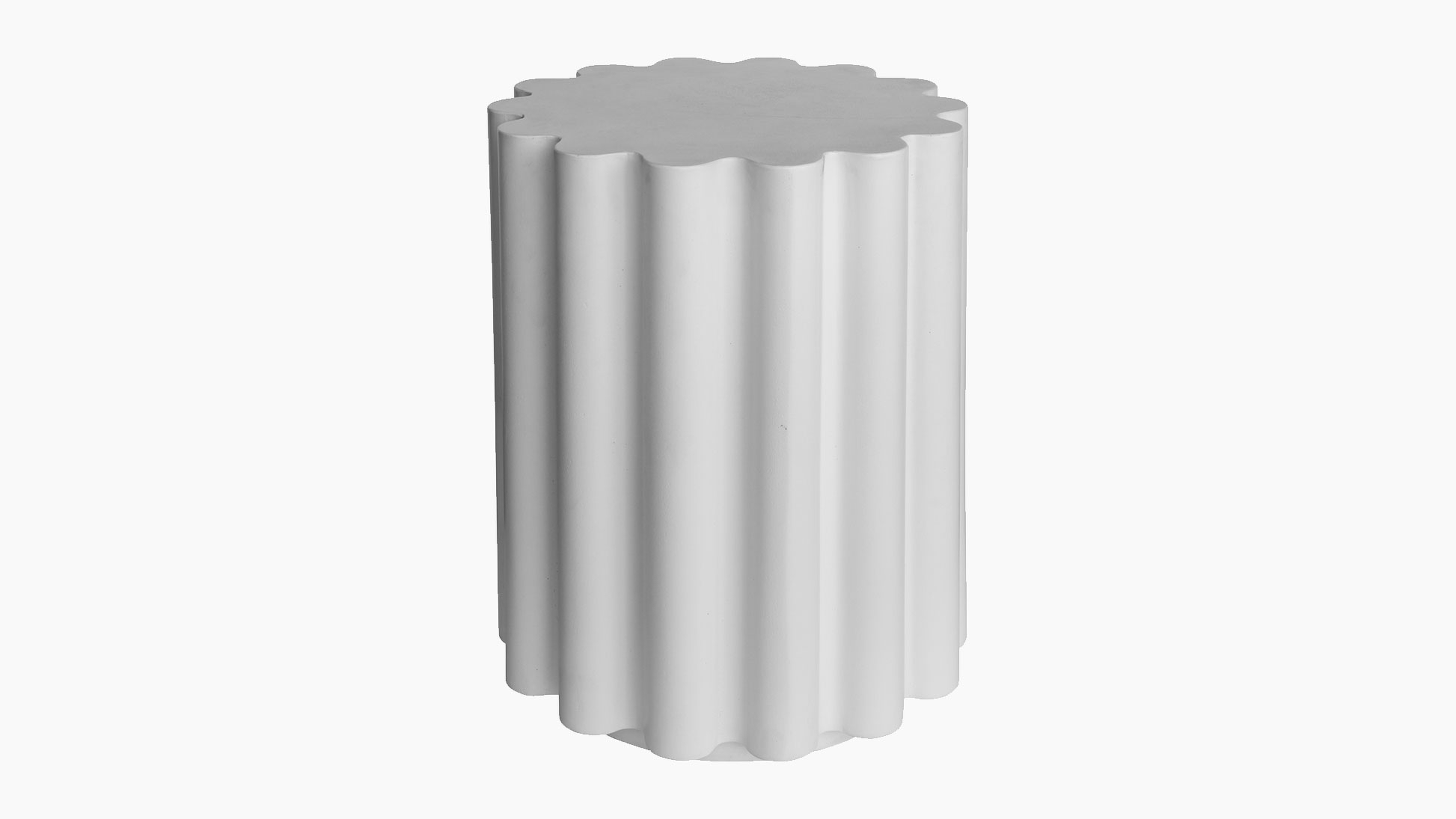 Fluted Accent Table | White - The Inside