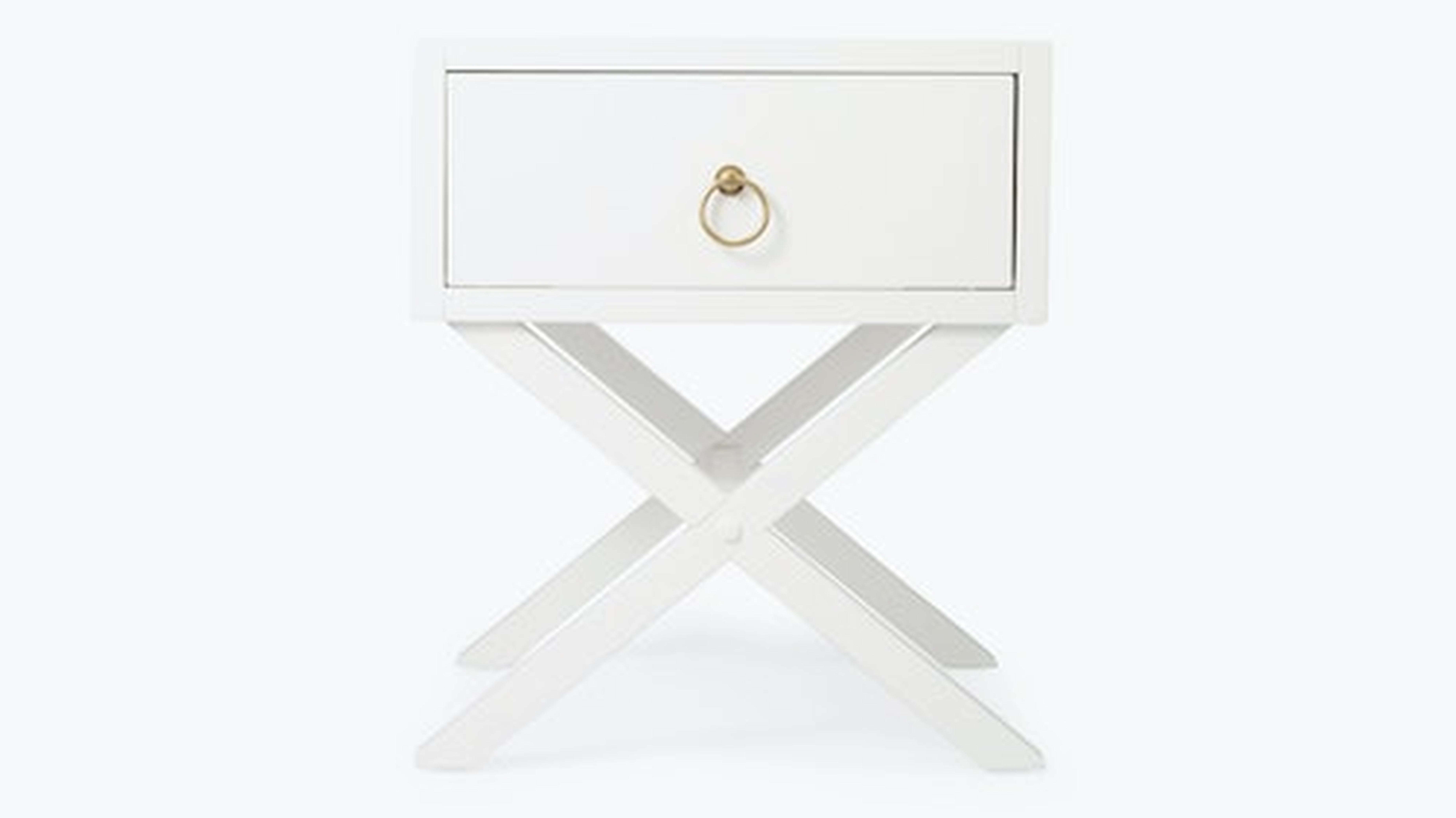 X Base End Table | White - The Inside