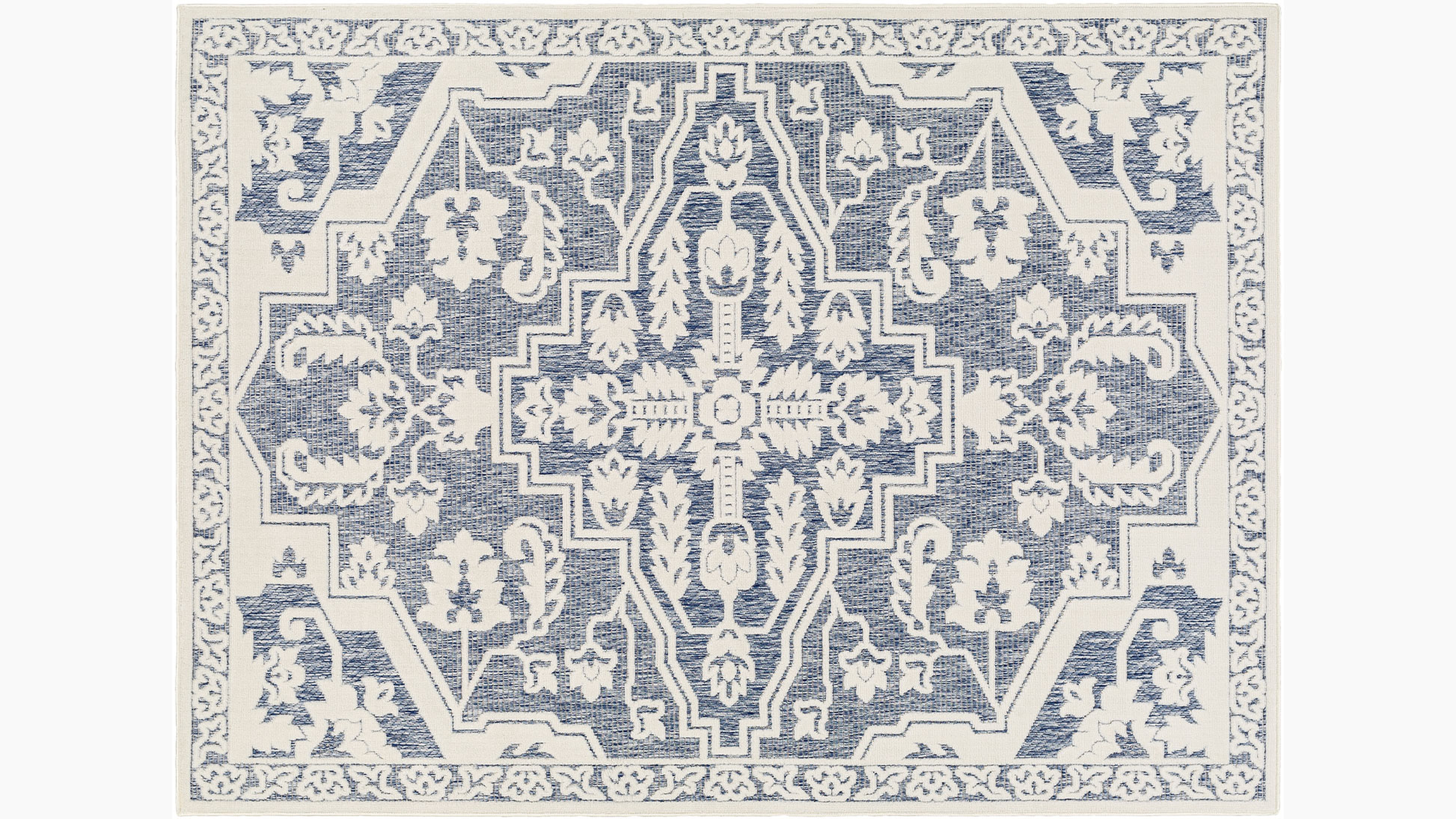 Florrie Outdoor Rug | 6'7" x 9' | Blue Florrie - The Inside