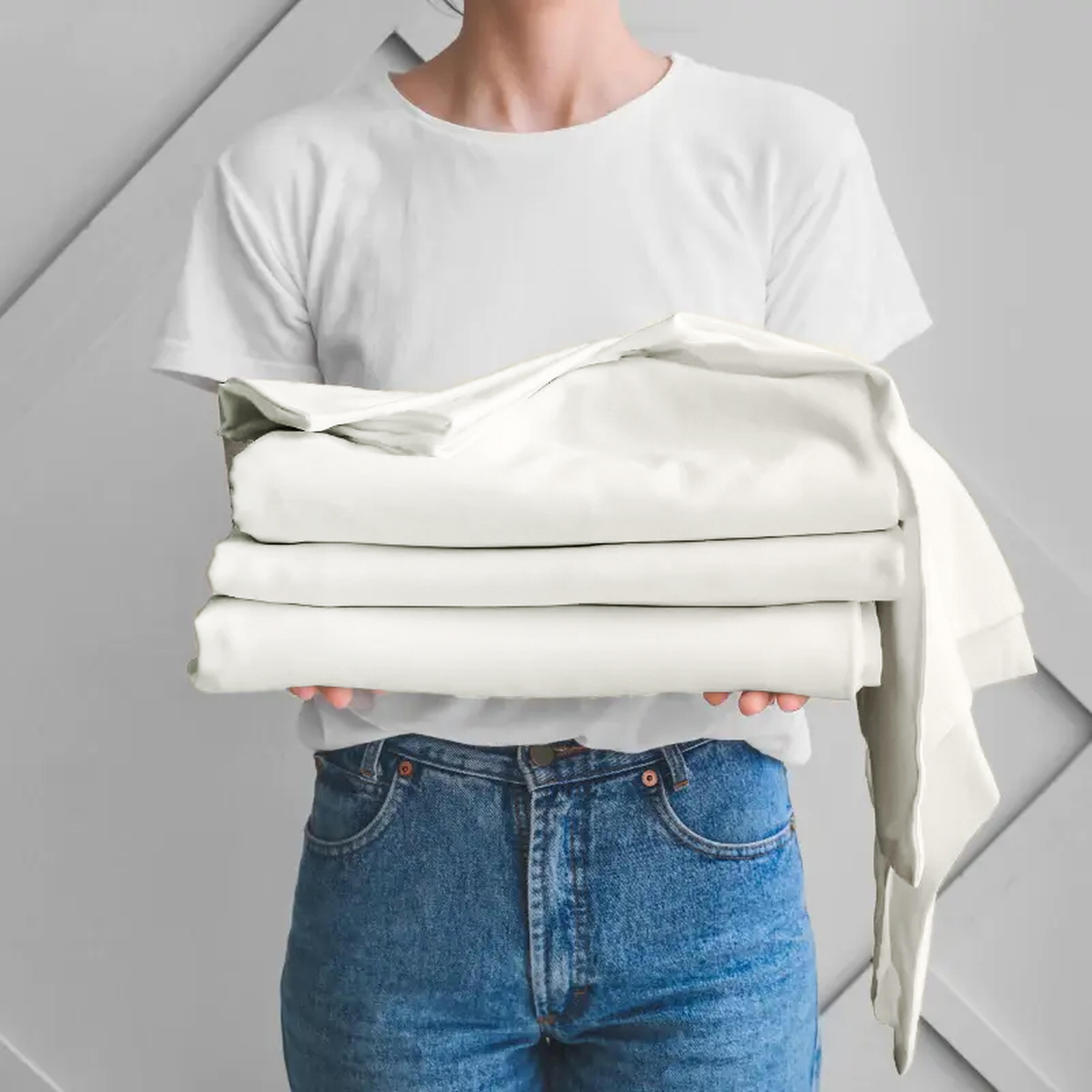 Egyptian Cotton Sheet Set By DreamFit | Twin | White - The Inside