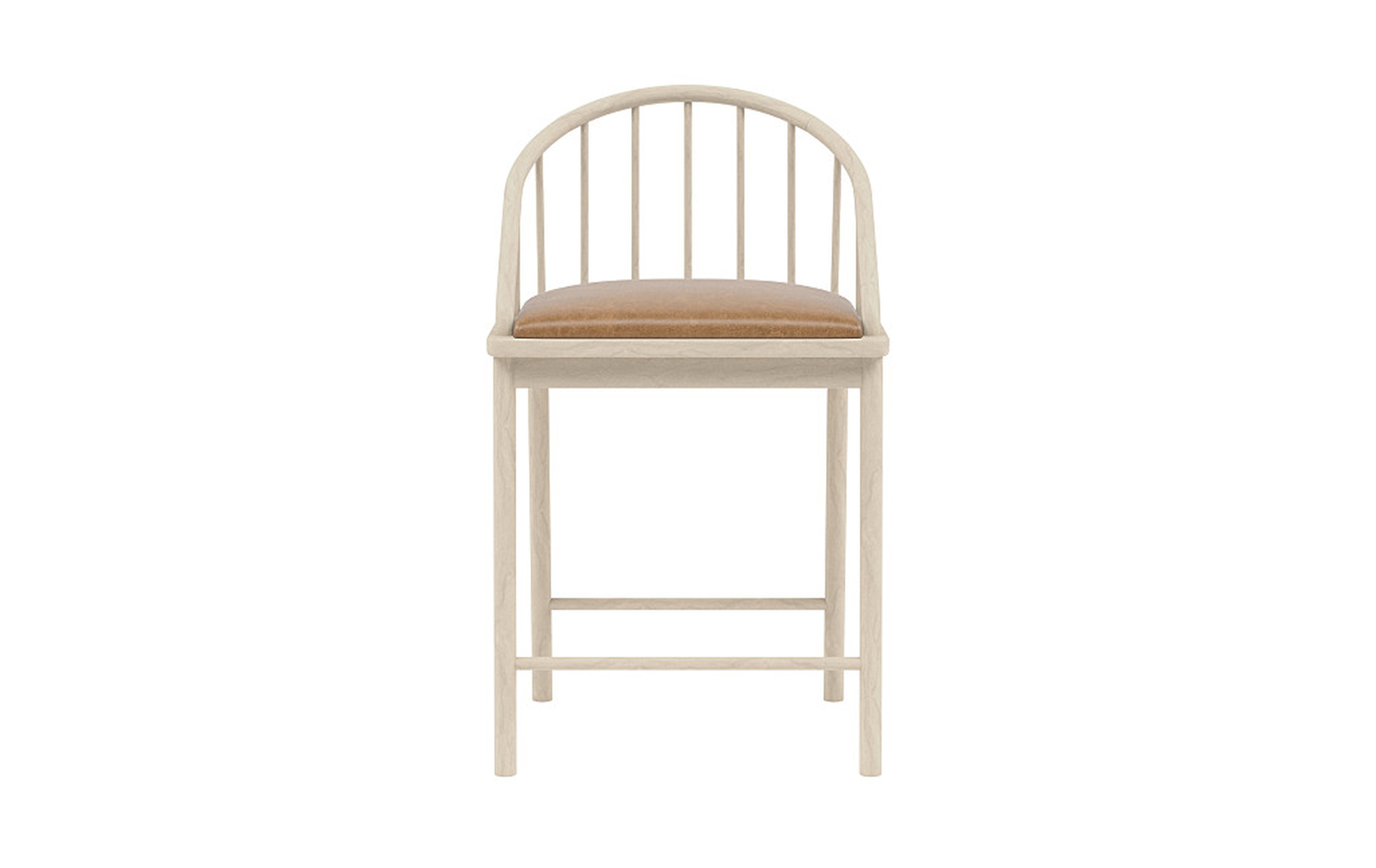 Alten Leather Wood Framed Upholstered Seat Counter Stool - Interior Define