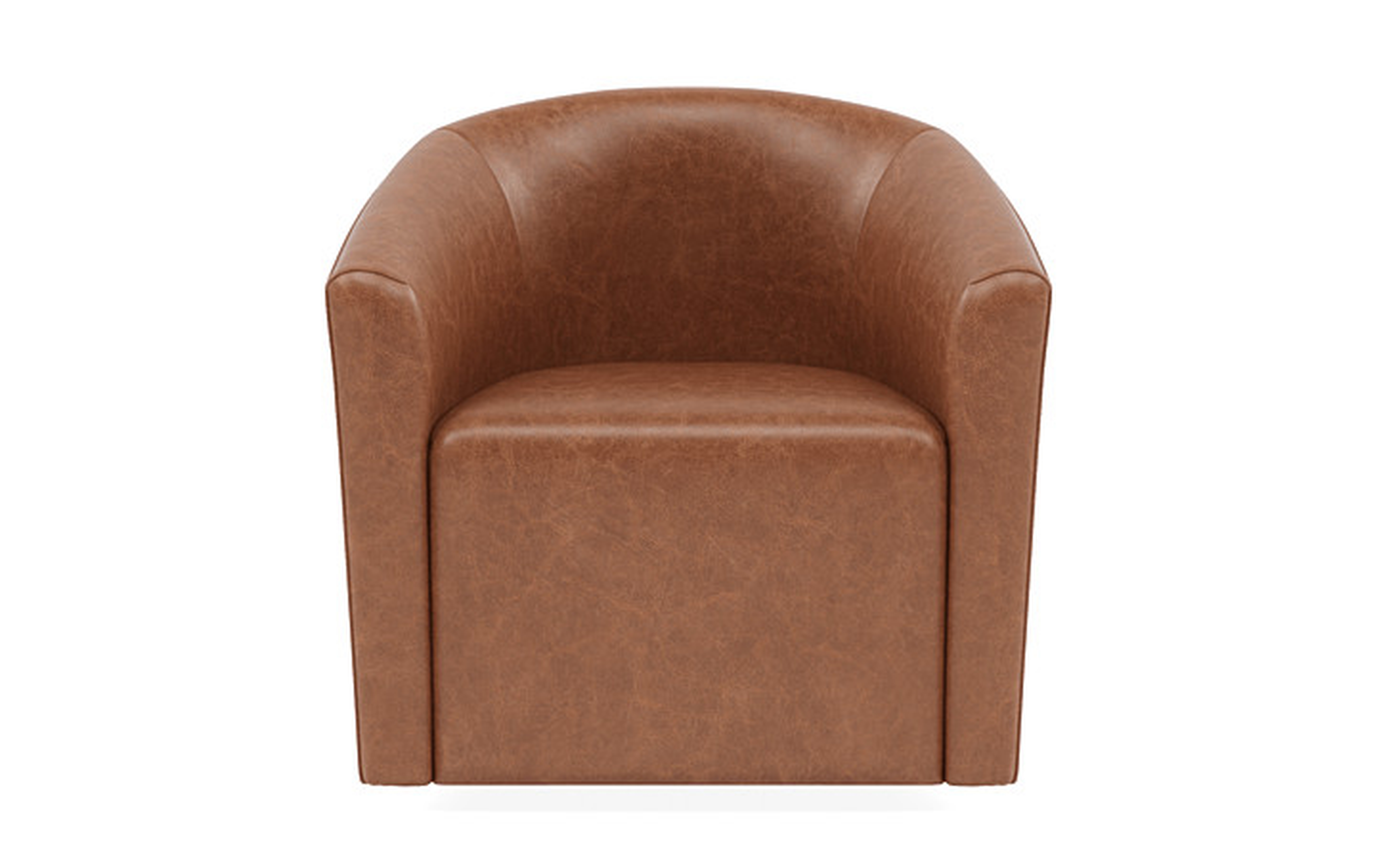 Tegan Leather Swivel Chair - Interior Define