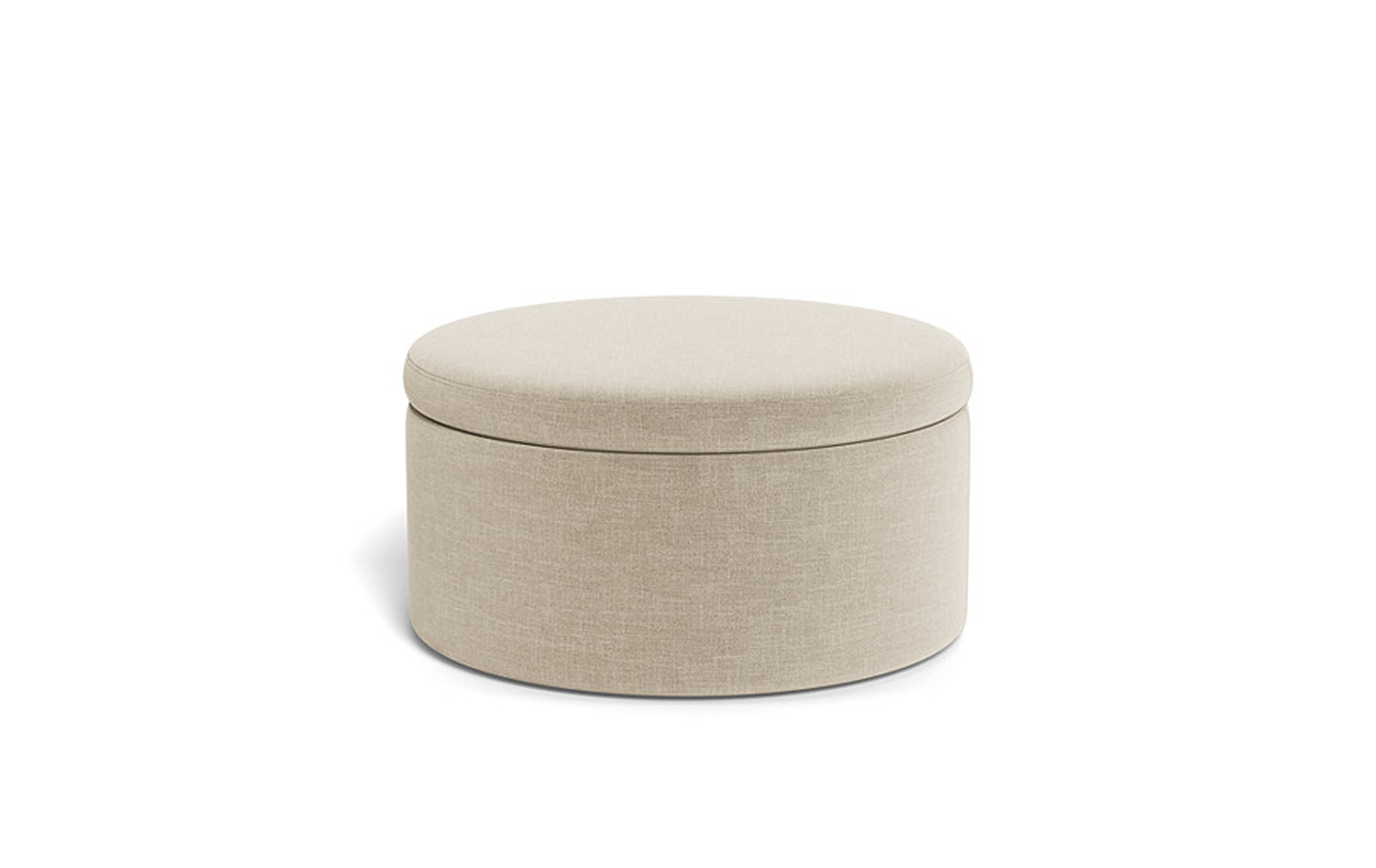 Colten Round Storage Coffee Table Ottoman - Interior Define