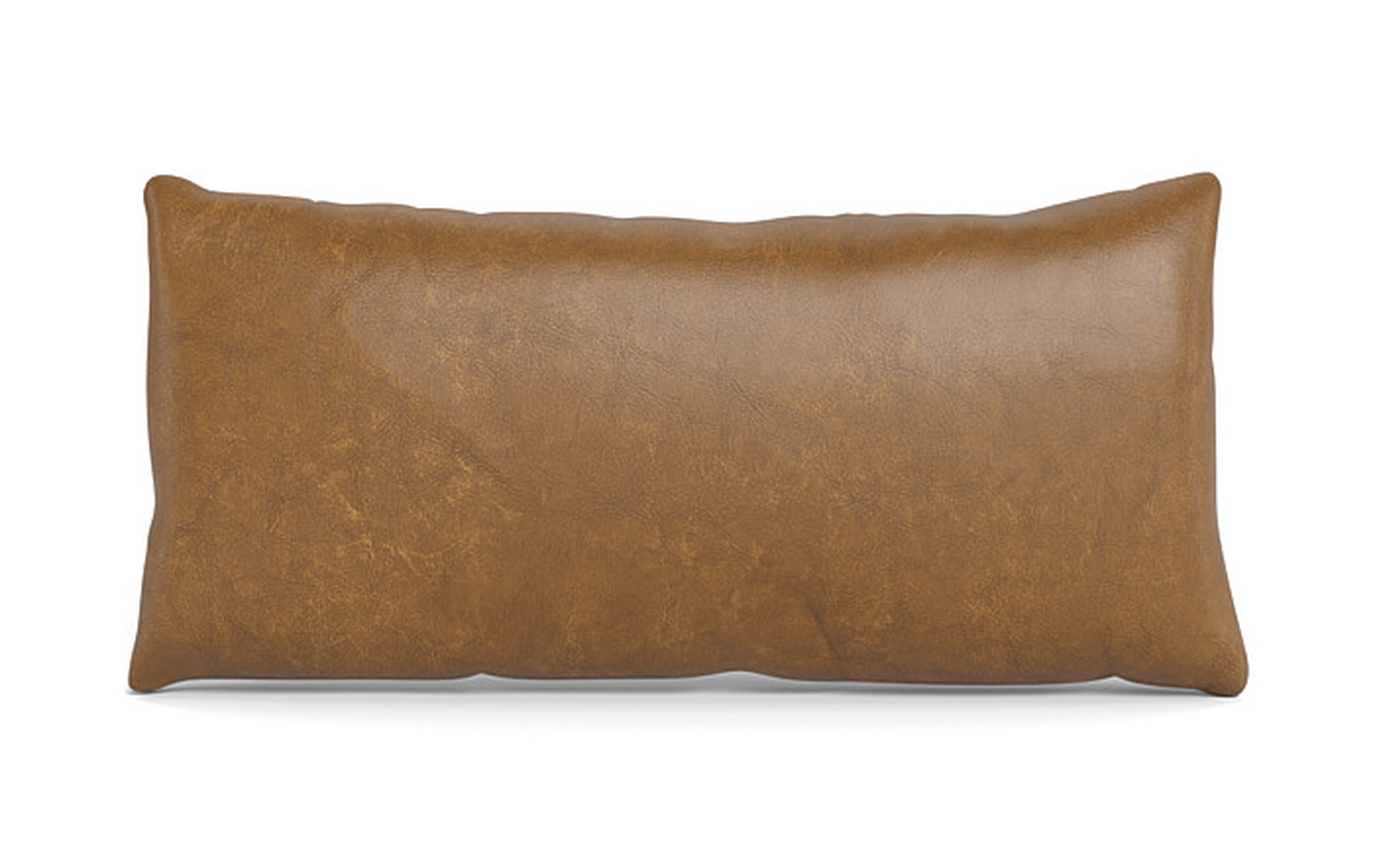 Throw Pillows Leather 14 x 30" Lumbar" - Interior Define