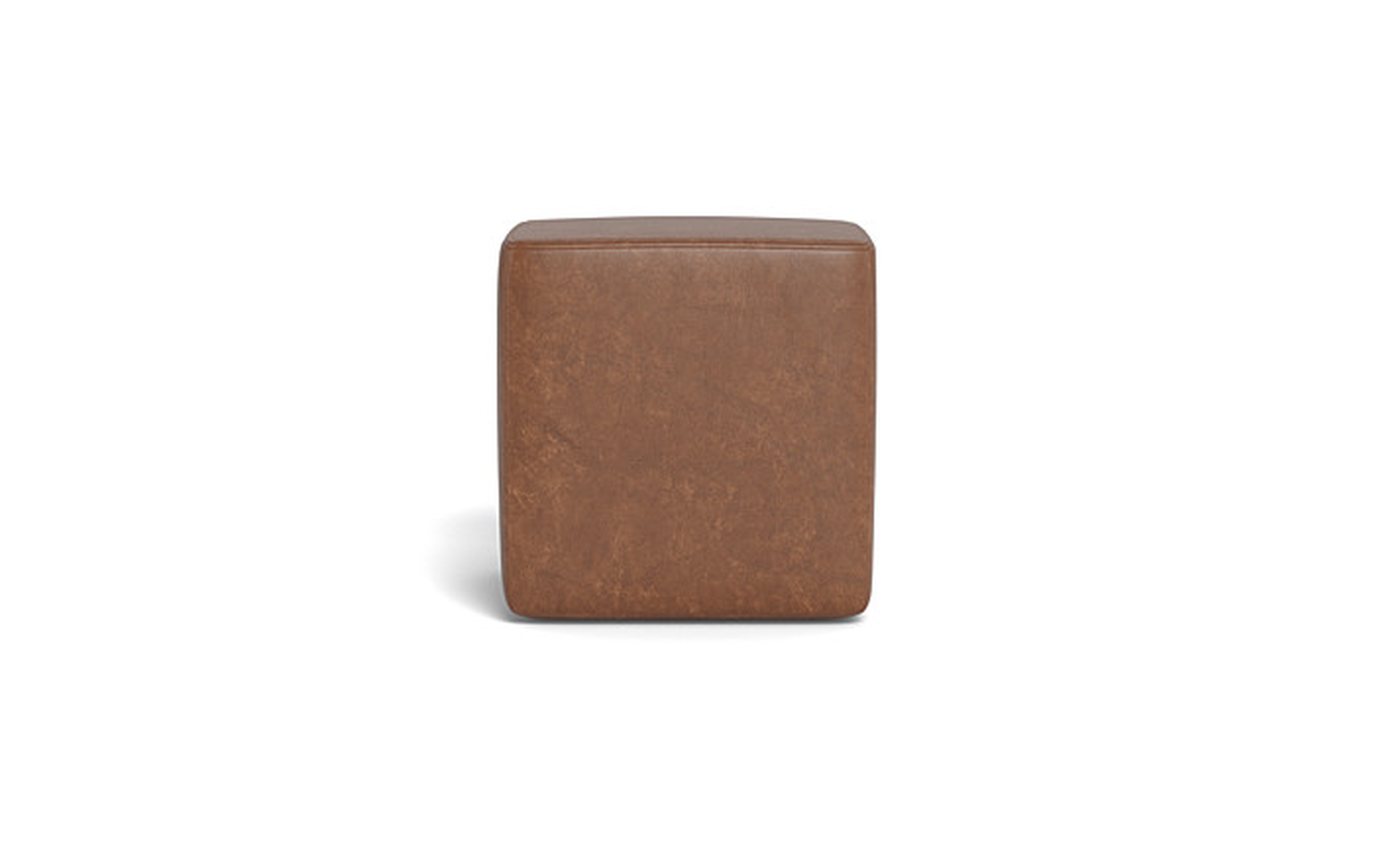 Conor Leather Square Stool Ottoman - Interior Define