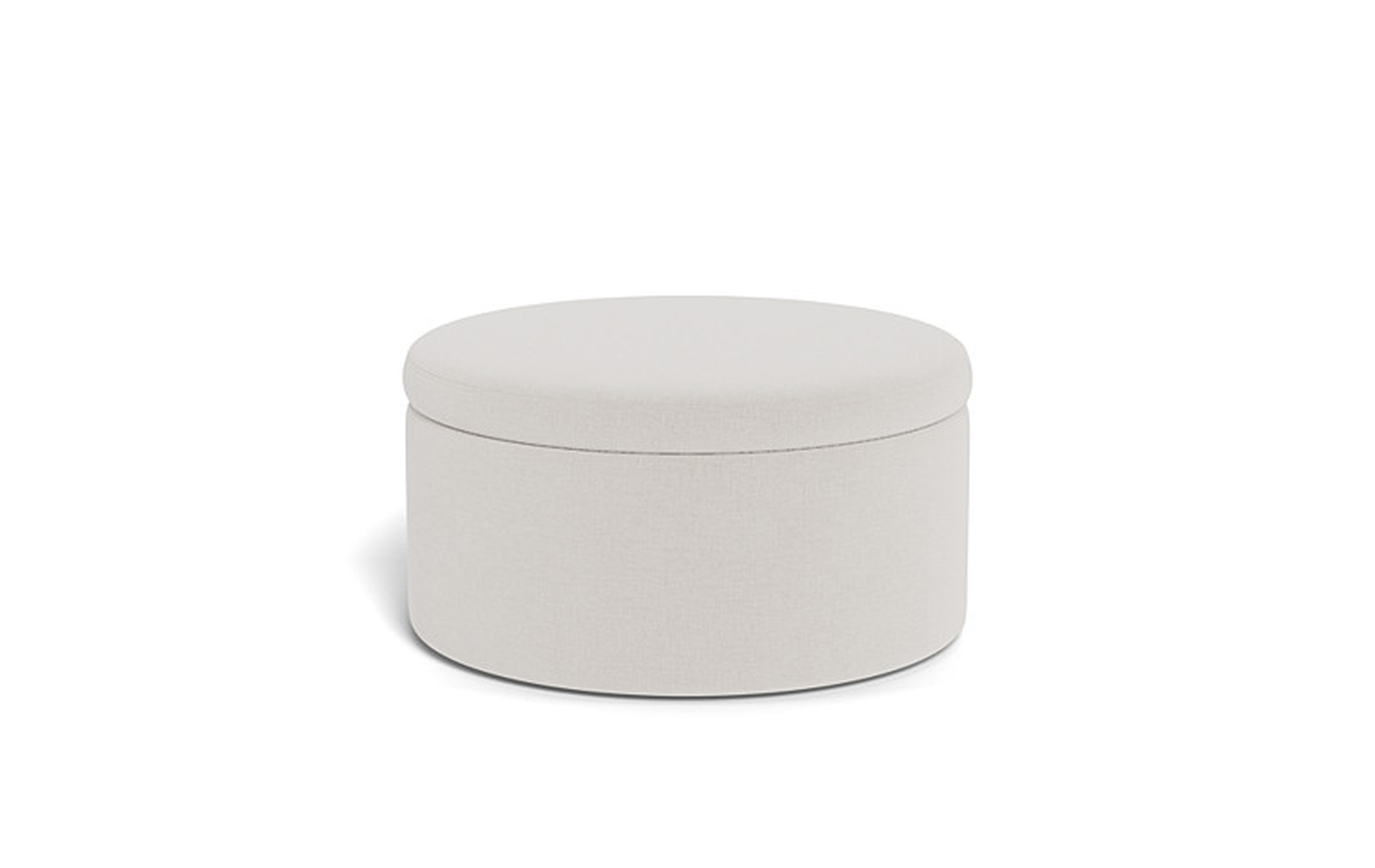 Colten Round Storage Coffee Table Ottoman - Interior Define
