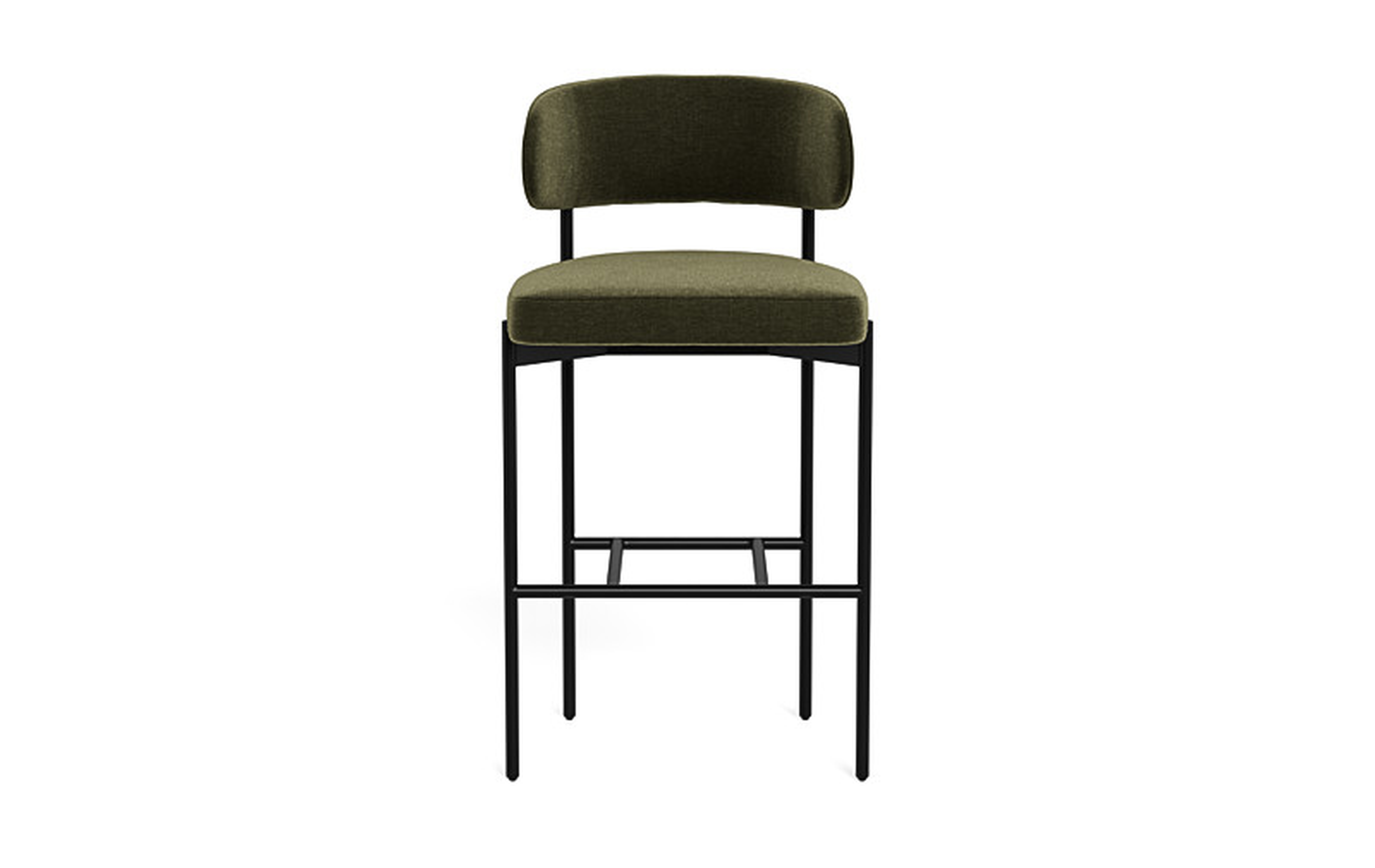 Hollis Metal Framed Upholstered Bar Stool - Interior Define