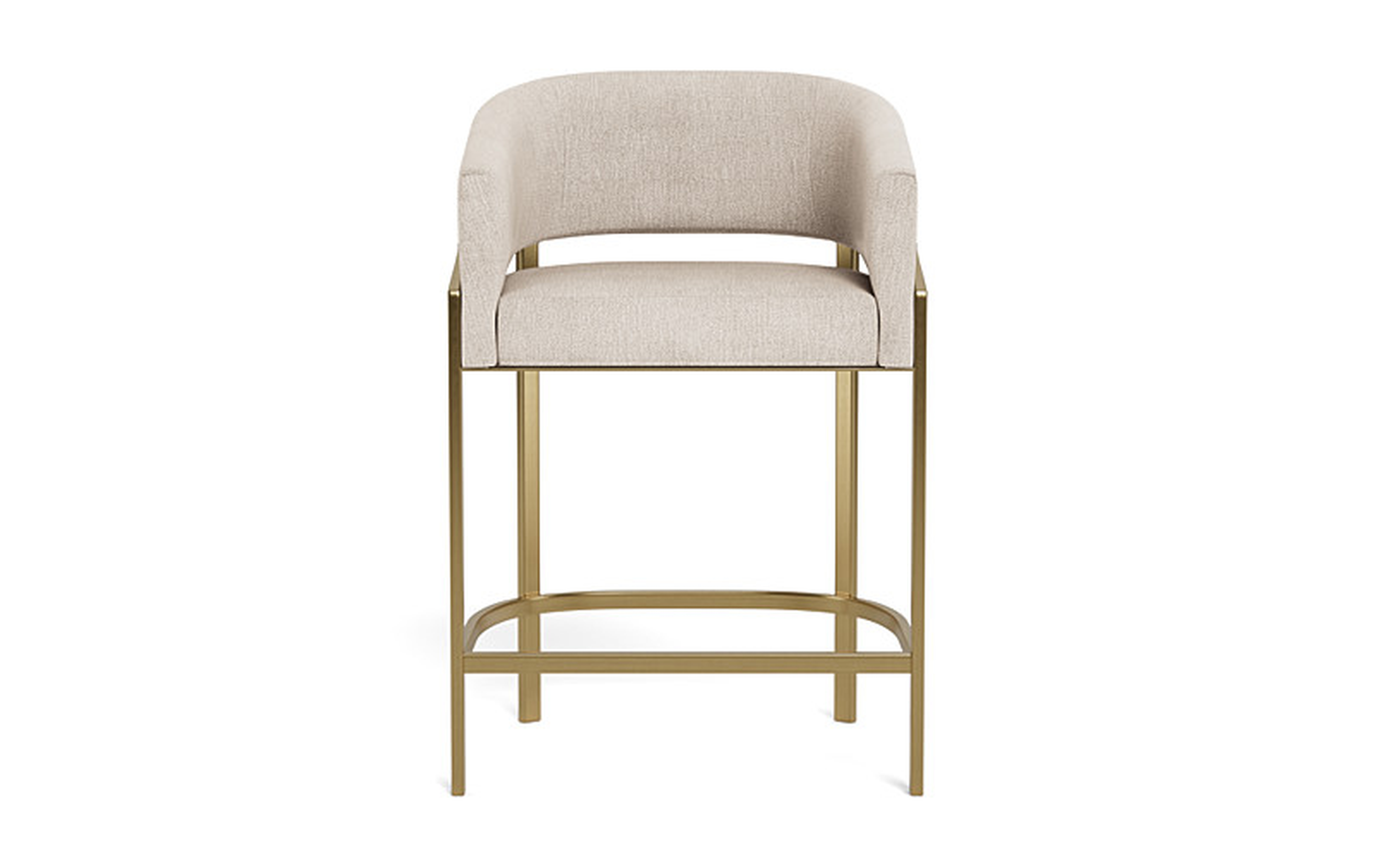 Mina Metal Framed Upholstered Stool - Interior Define