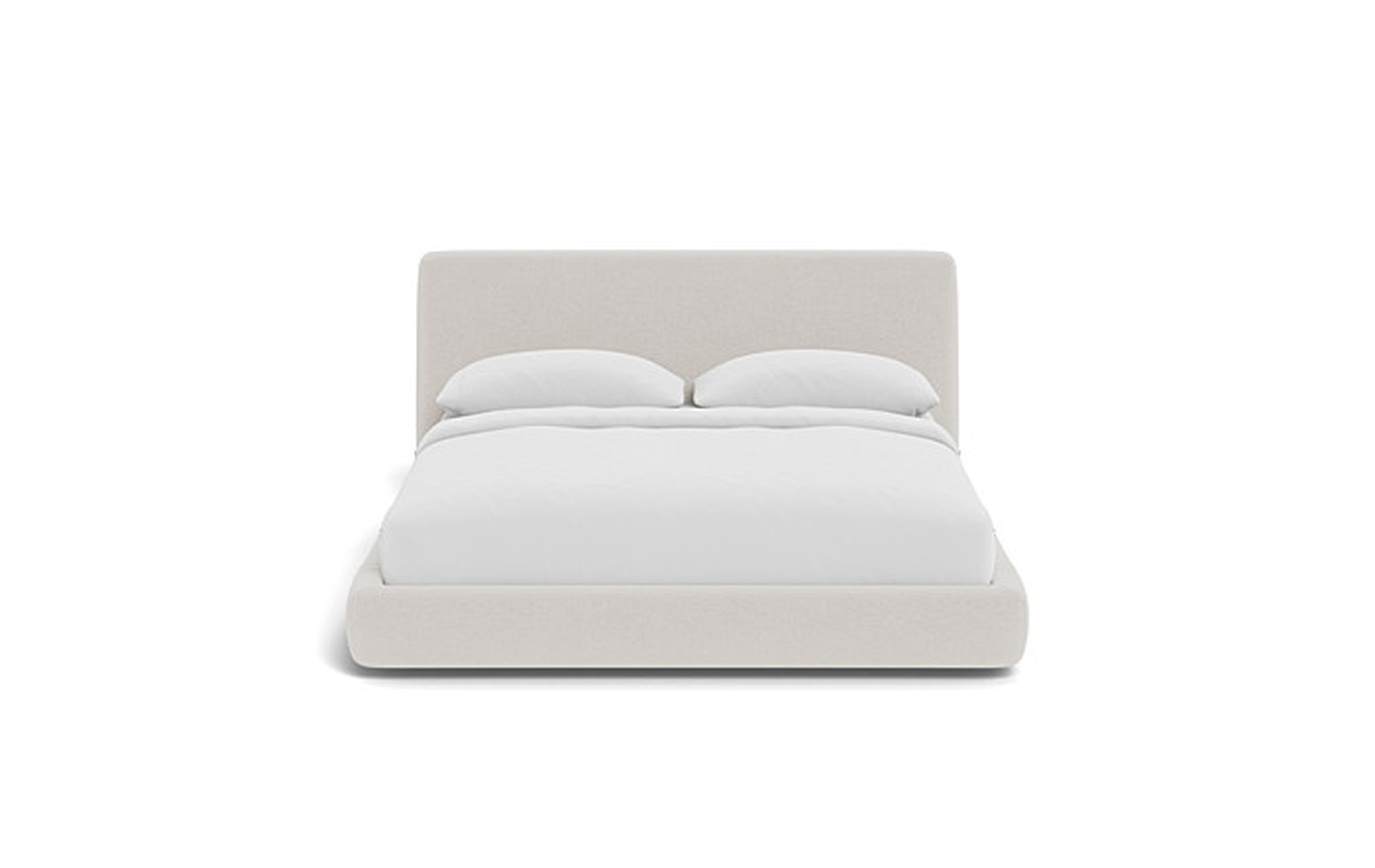 Kaleb Upholstered Platform Bed / Queen / Alabaster Performance Classic Chenille - Interior Define