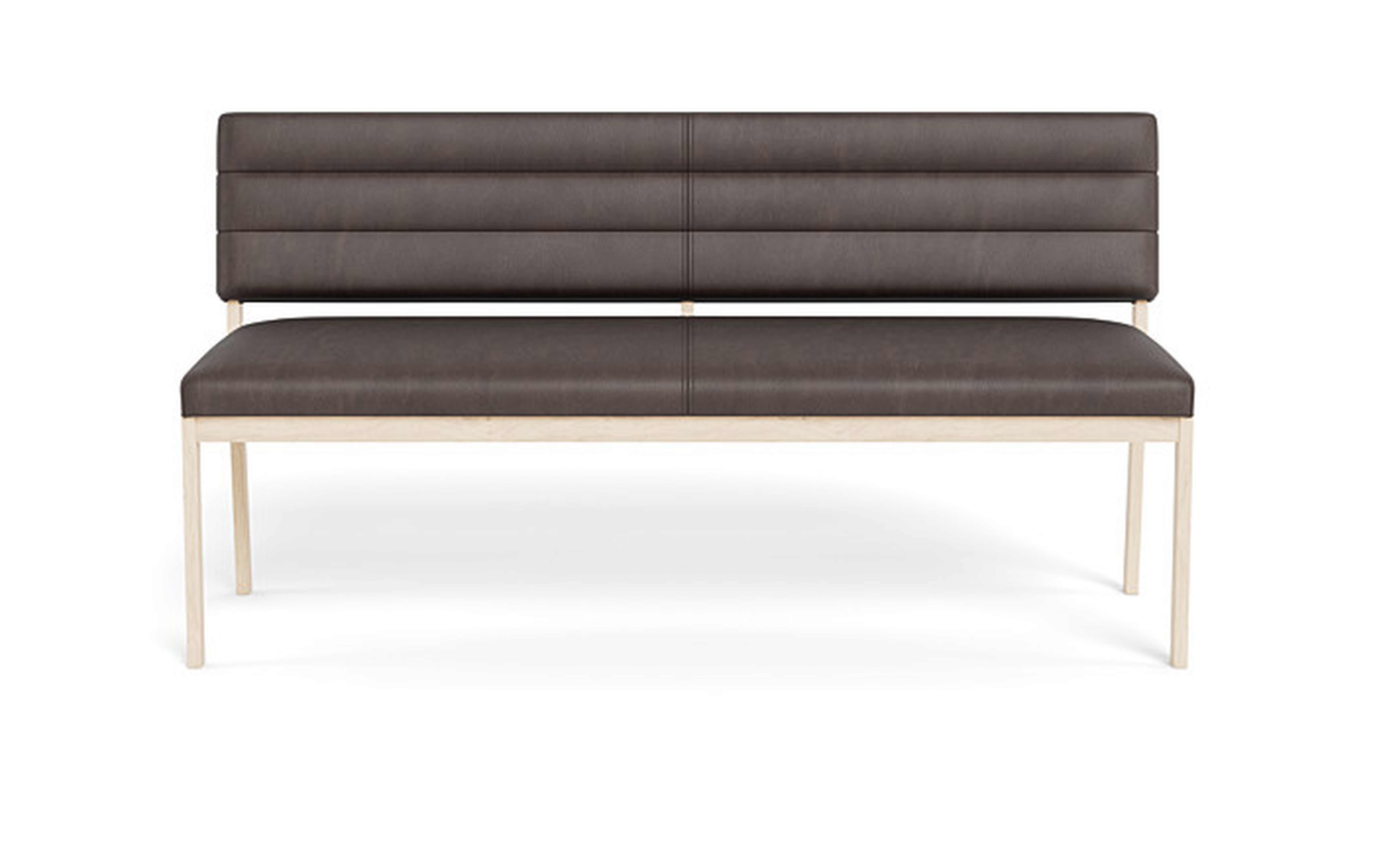 Nora Leather Wood Framed Upholstered Bench - Interior Define