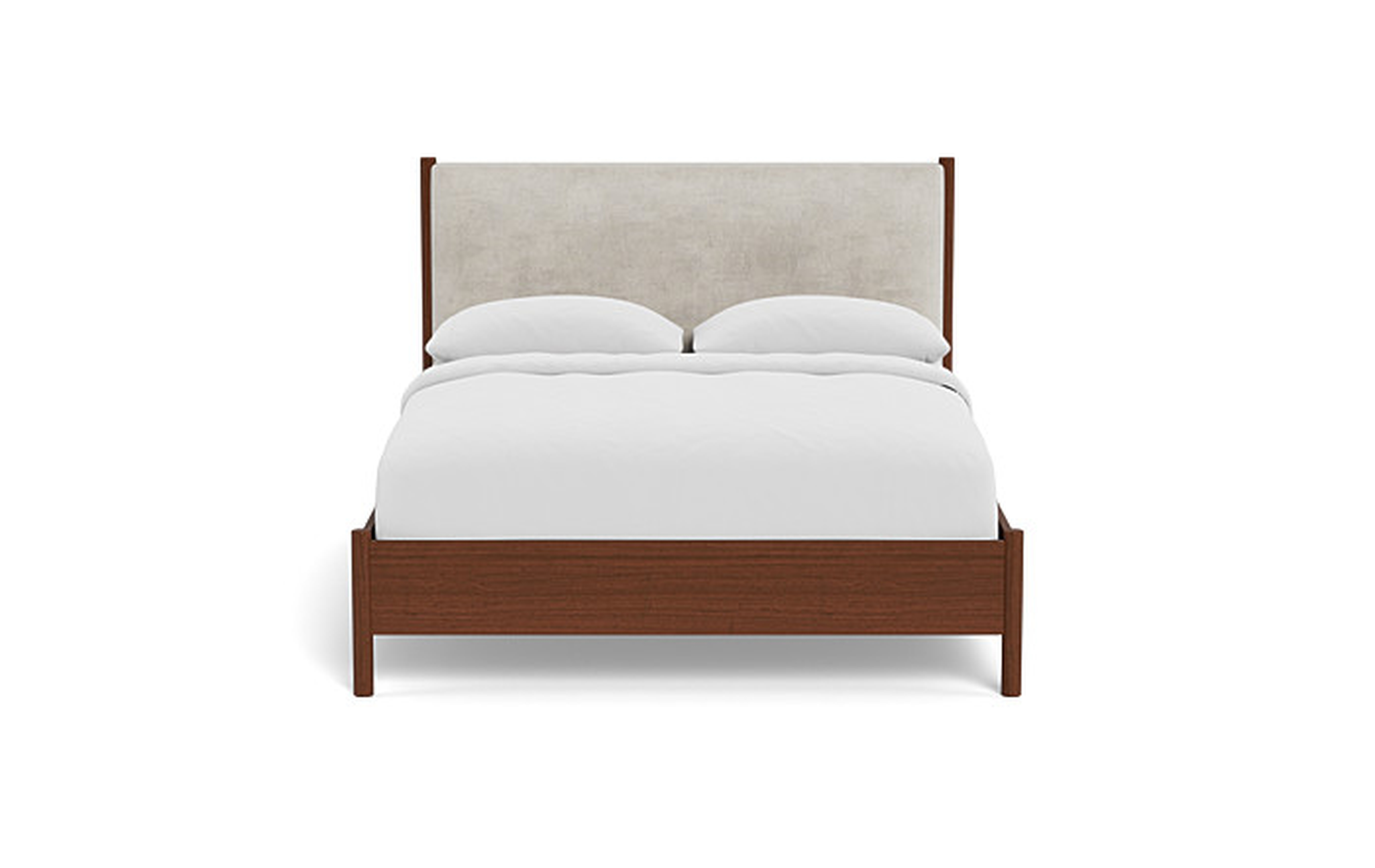 Percey Wood Framed Bed with Tufting Option - Interior Define