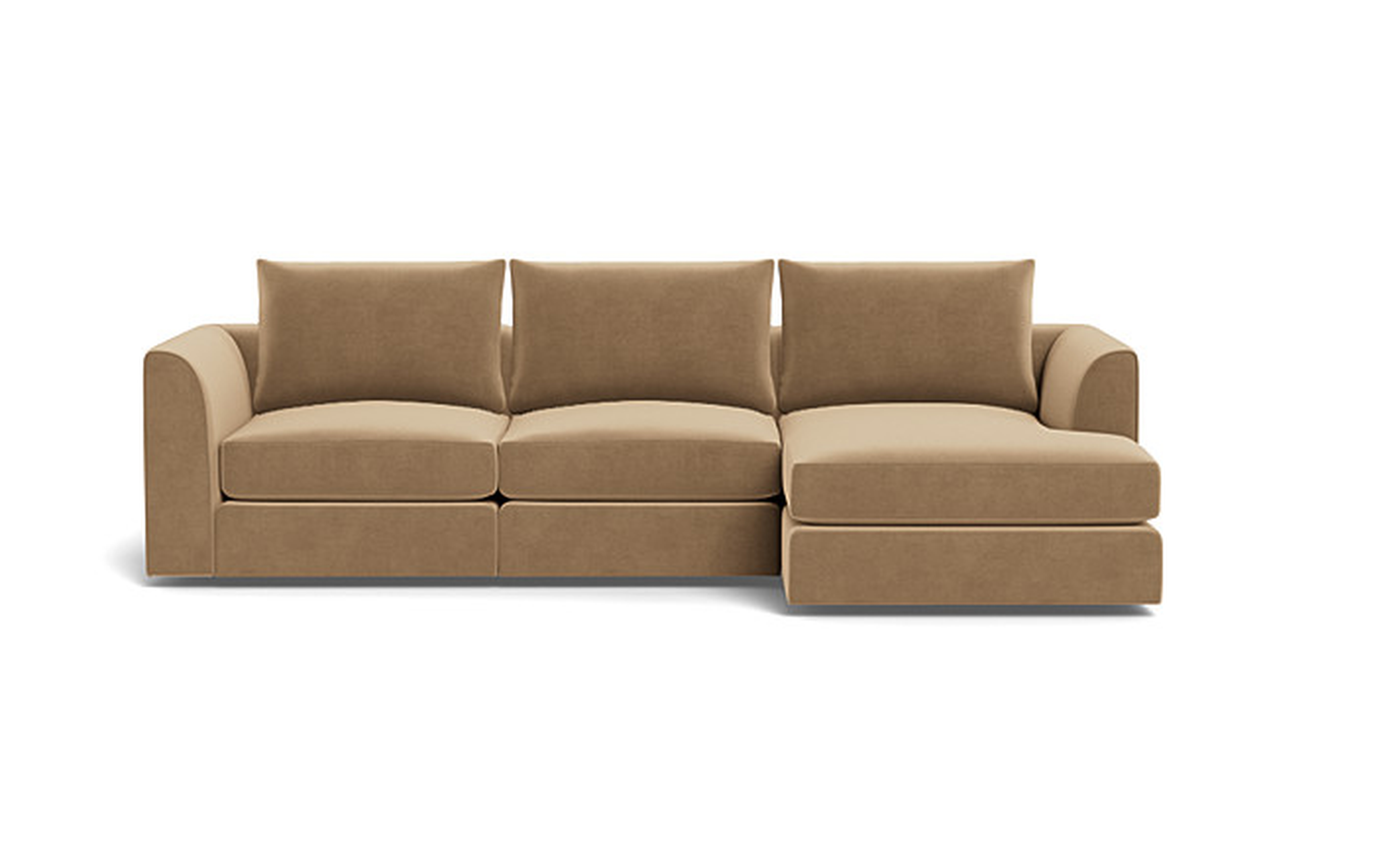 Beckham Modular 3-Seat Right Chaise Sectional - Interior Define