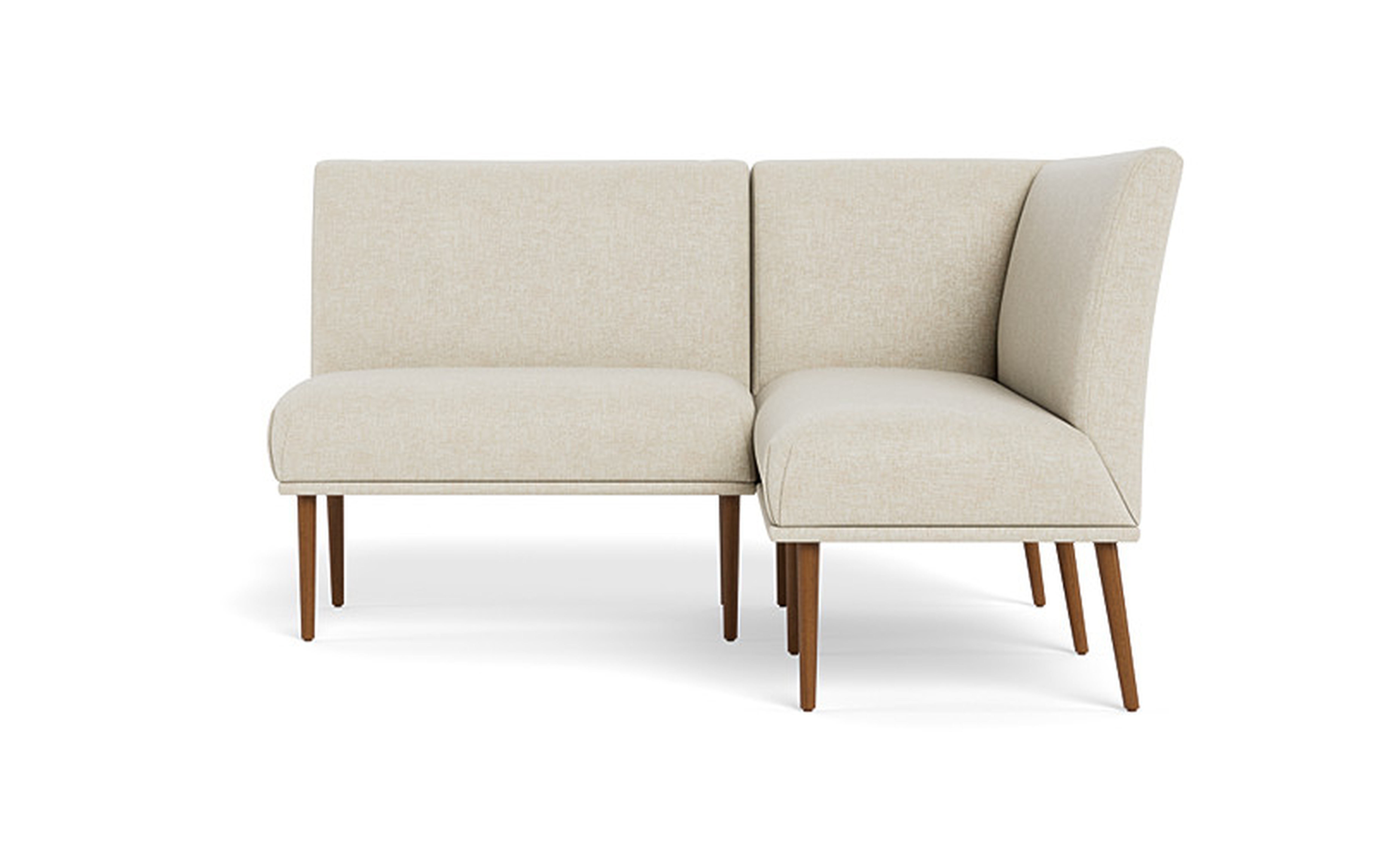 Dorian Upholstered Petite Right Banquette with Tufting Option - Interior Define