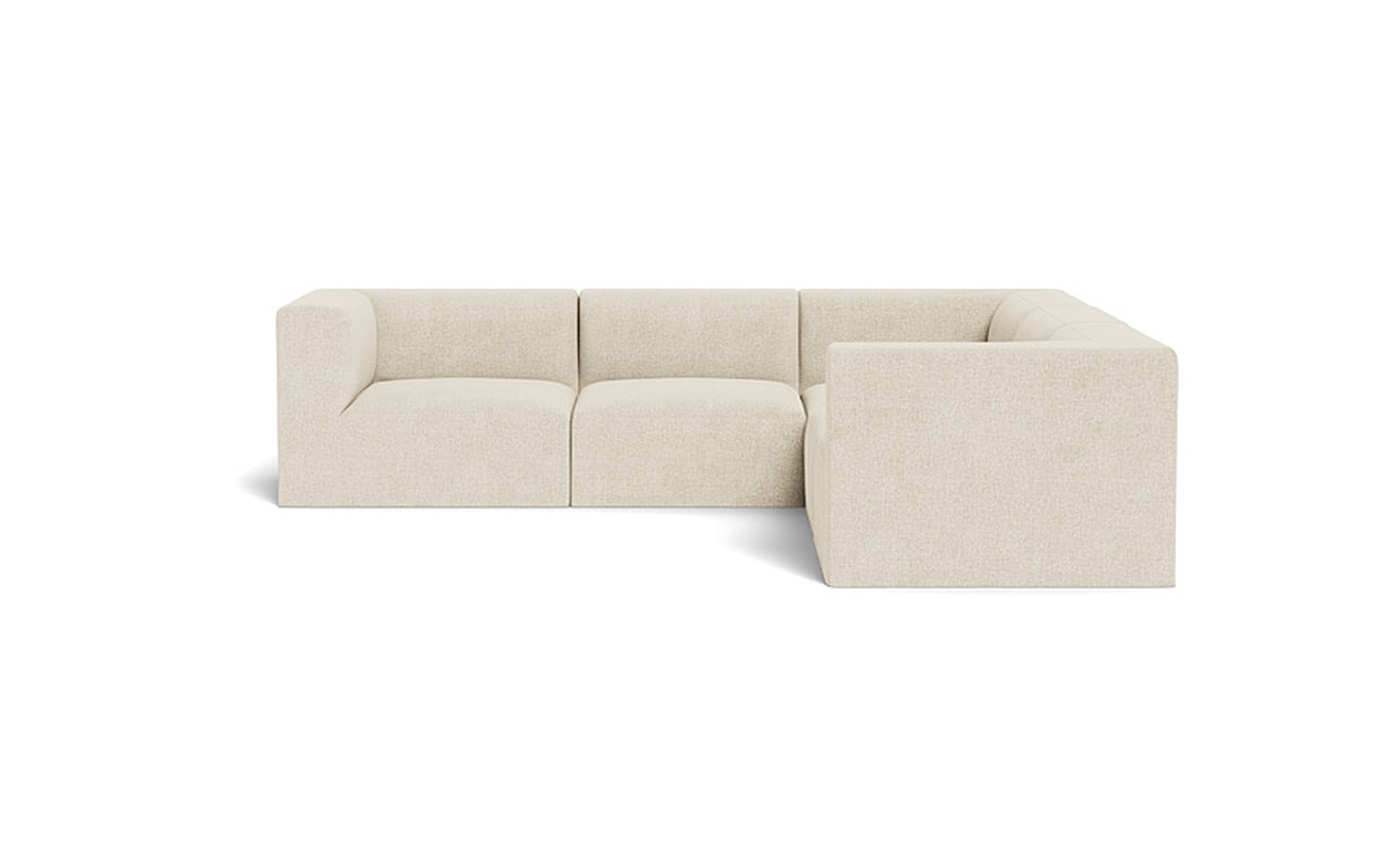 Simon Slipcovered Modular 4-Seat Corner Sectional - Interior Define