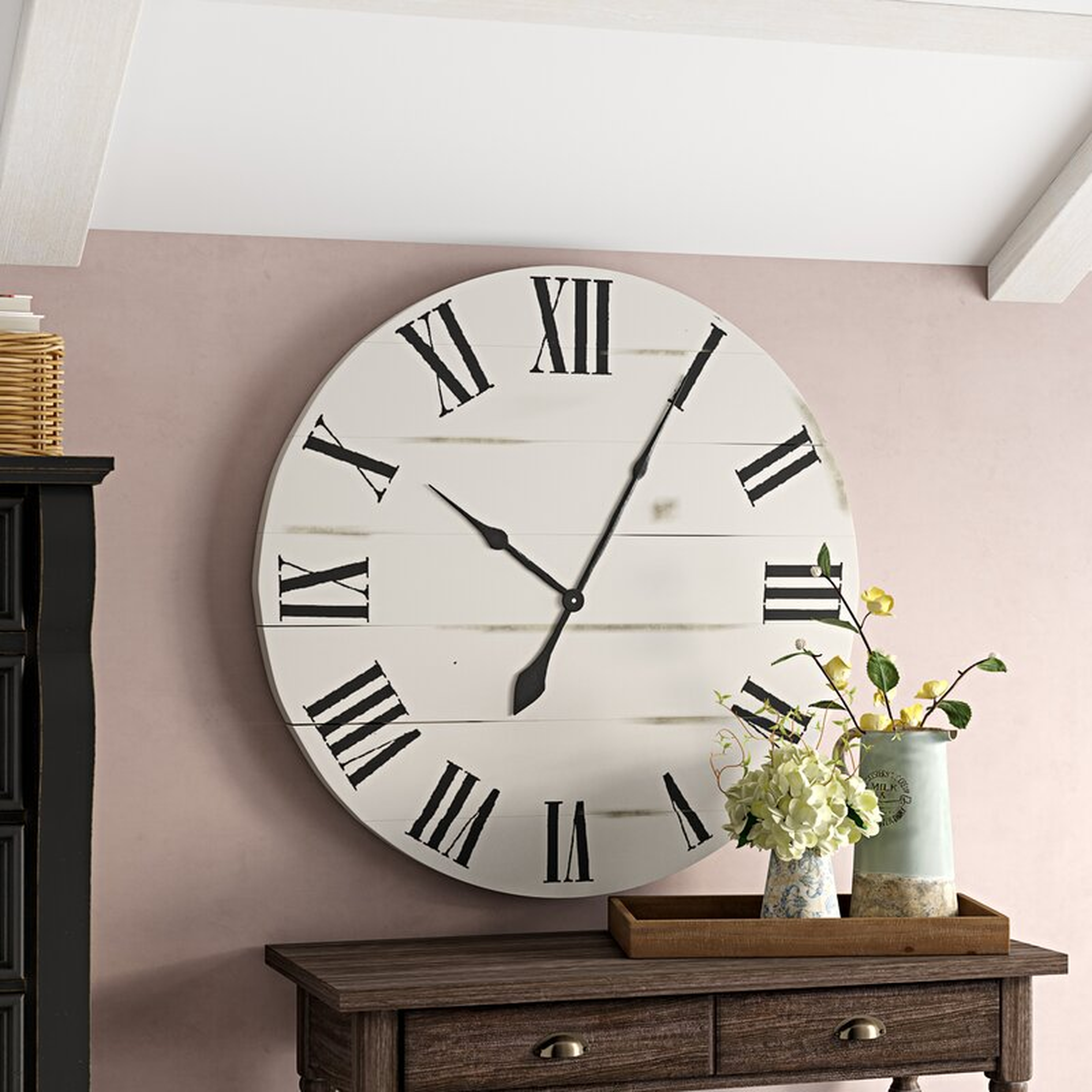 Oversized Gourley Horizontal Farmhouse Wall Clock - Wayfair