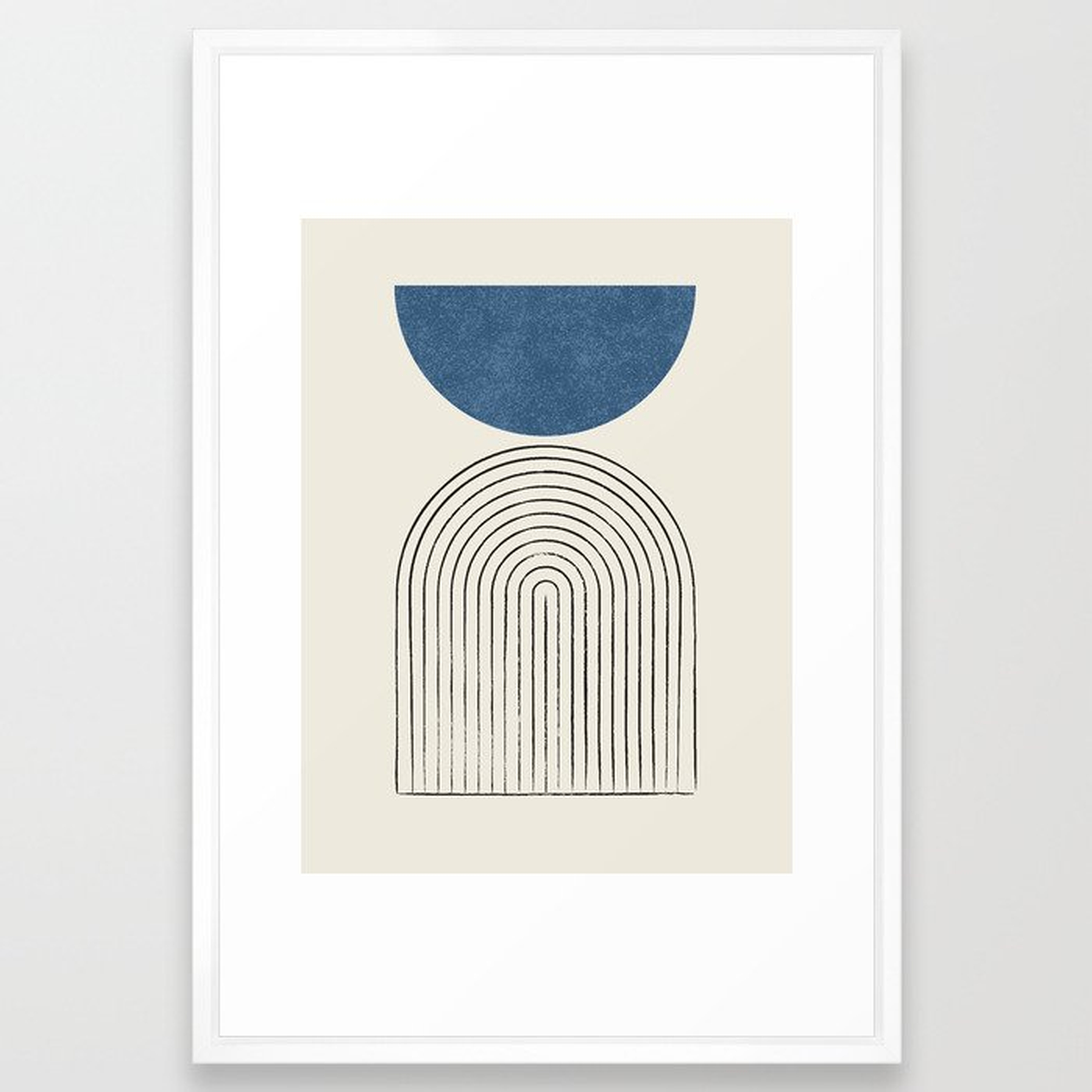Arch Balance Blue Framed Art Print - Society6