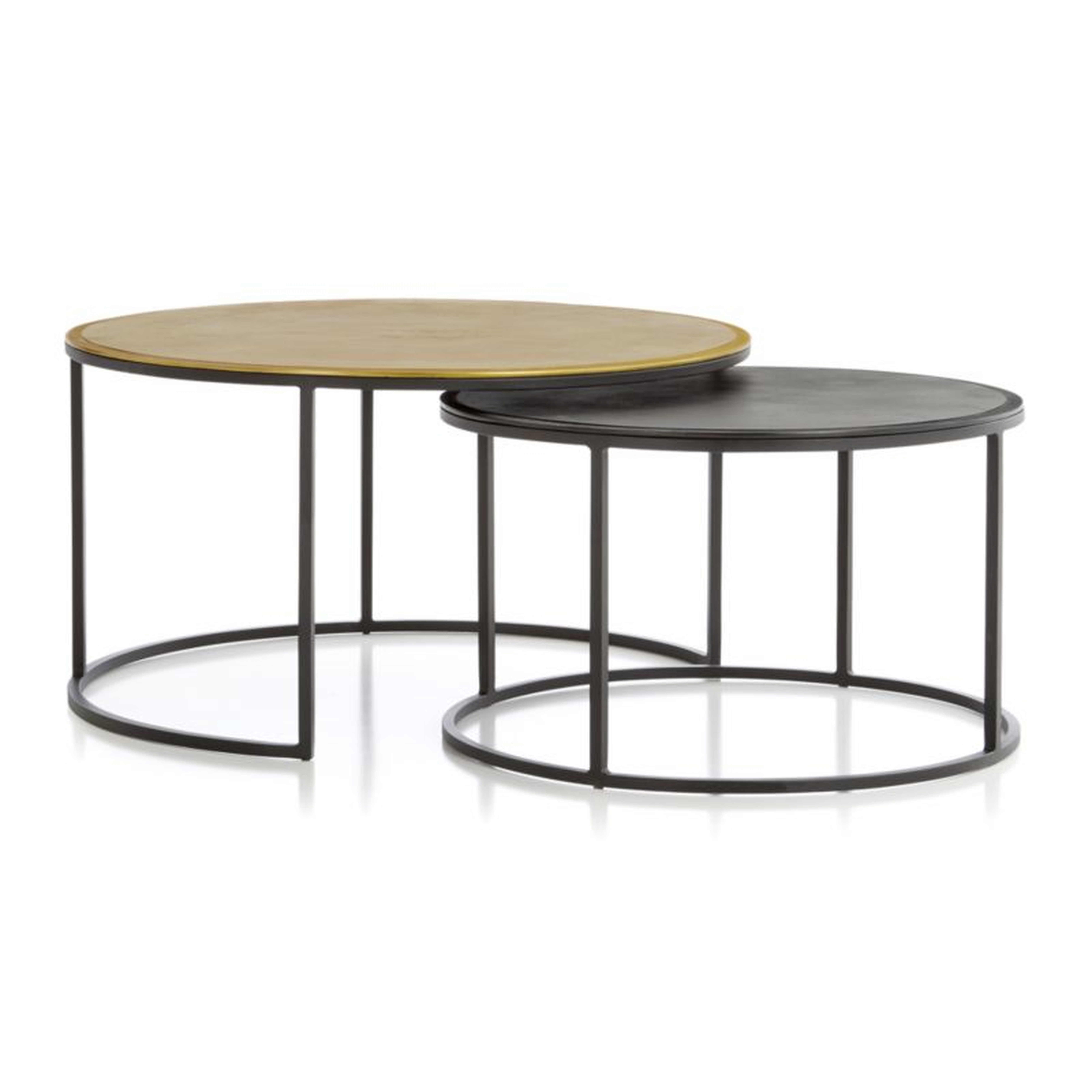 Knurl Nesting Coffee Tables Set of Two - Crate and Barrel