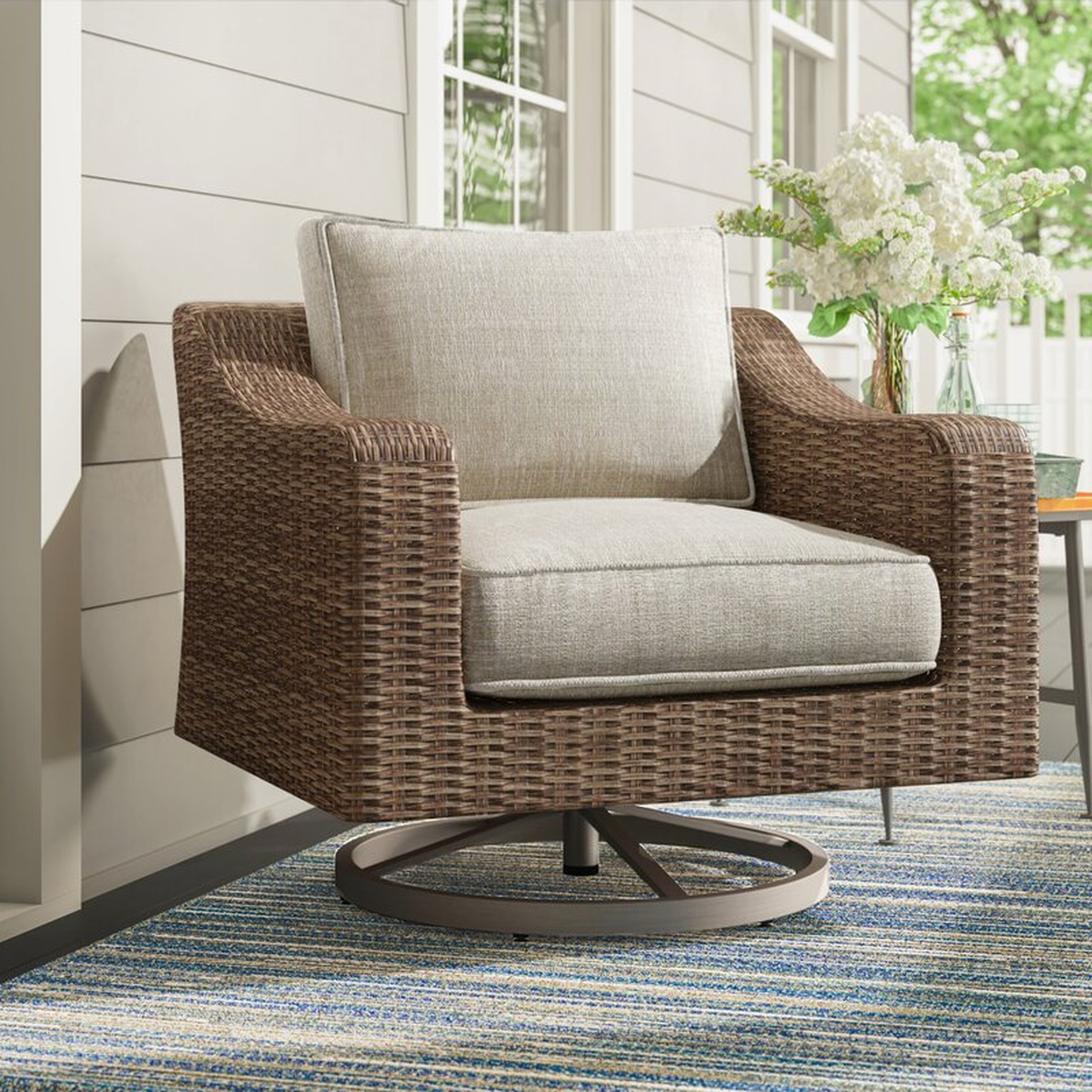 Danny Swivel Patio Chair with Cushions - Wayfair