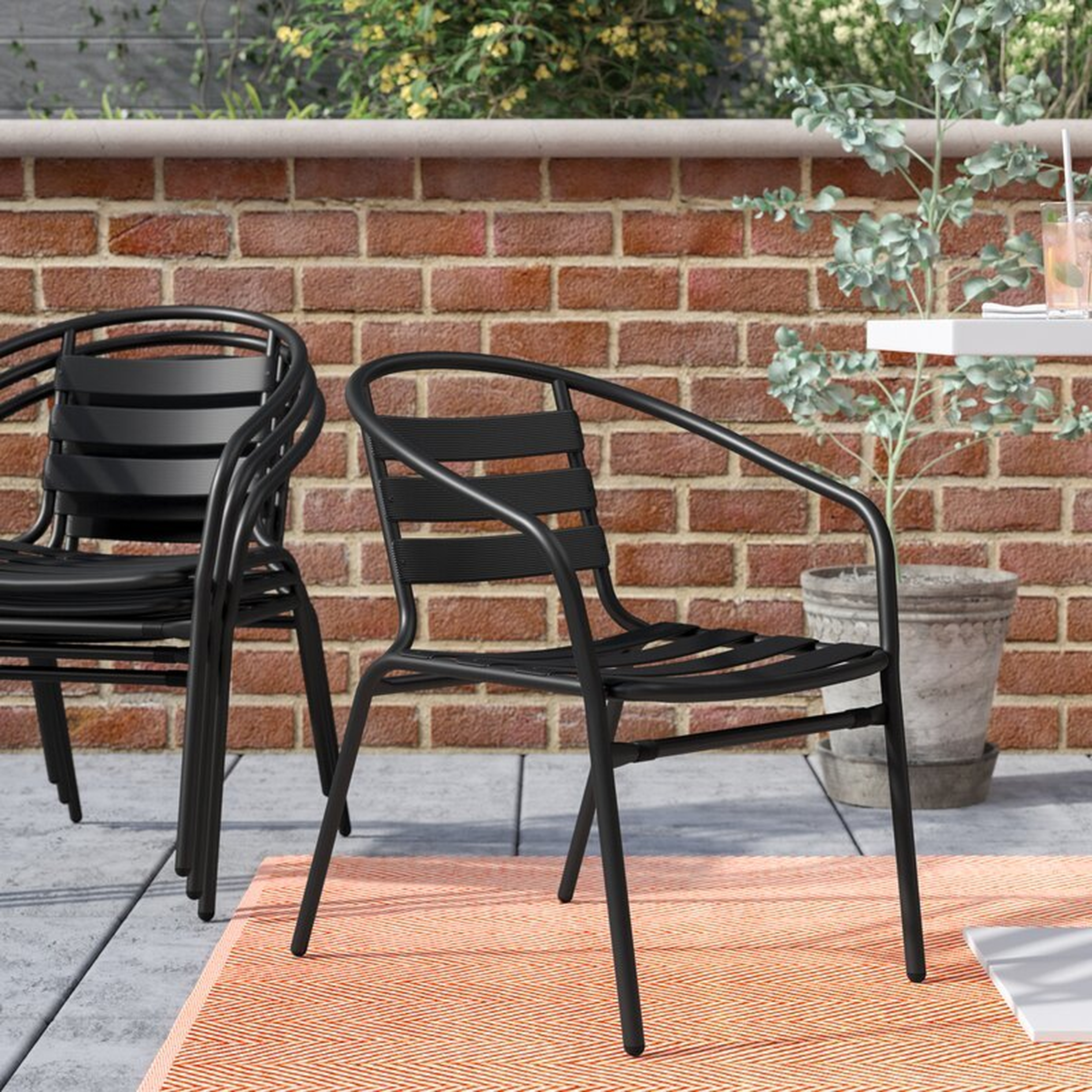 Corrales Stacking Patio Dining Chair (SET OF 4) - Wayfair