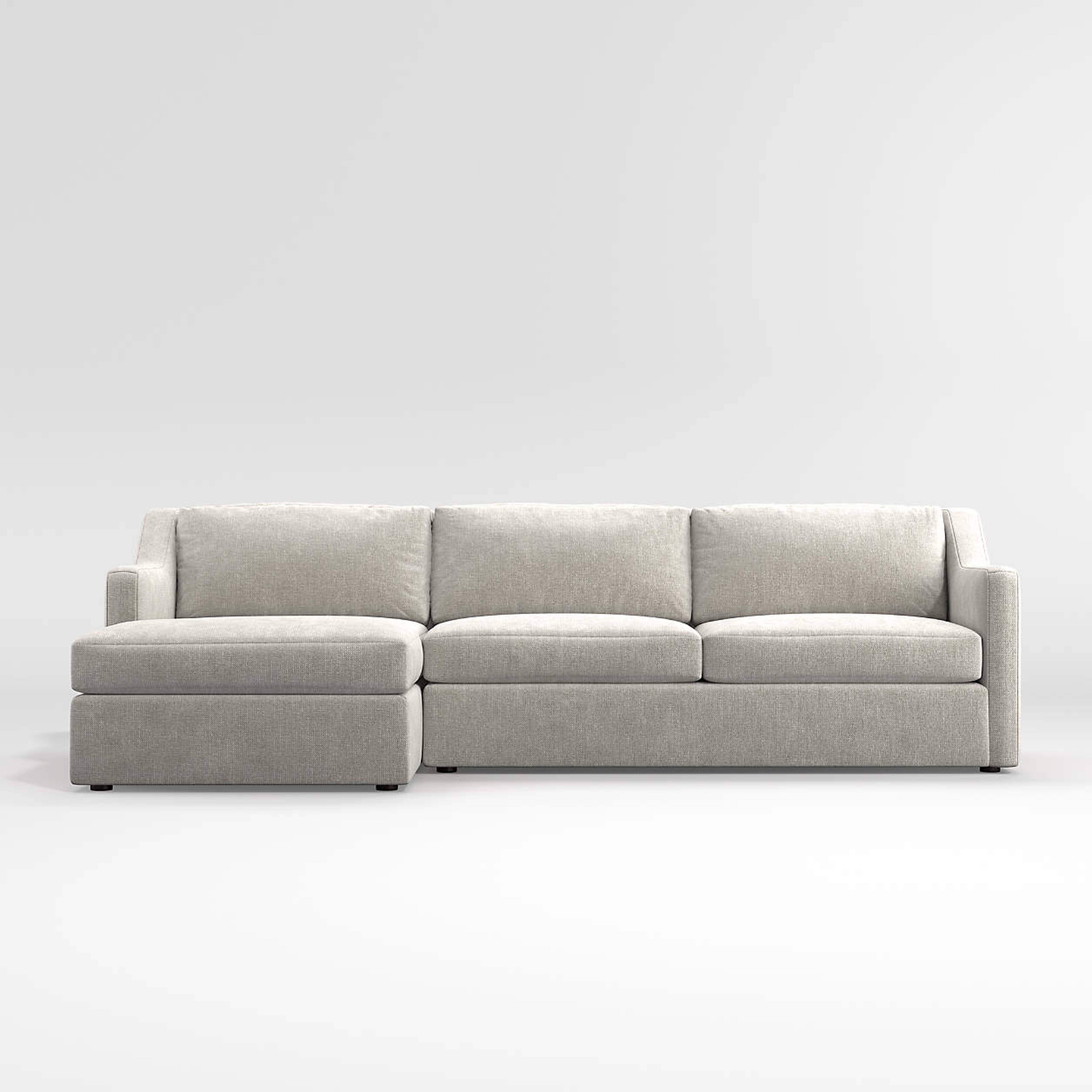 Notch 2-Piece Sectional - Duet Natural  (Right-Arm Chaise, Left-Arm Sofa) 115.5"Wx64"Dx34.5"H - Crate and Barrel