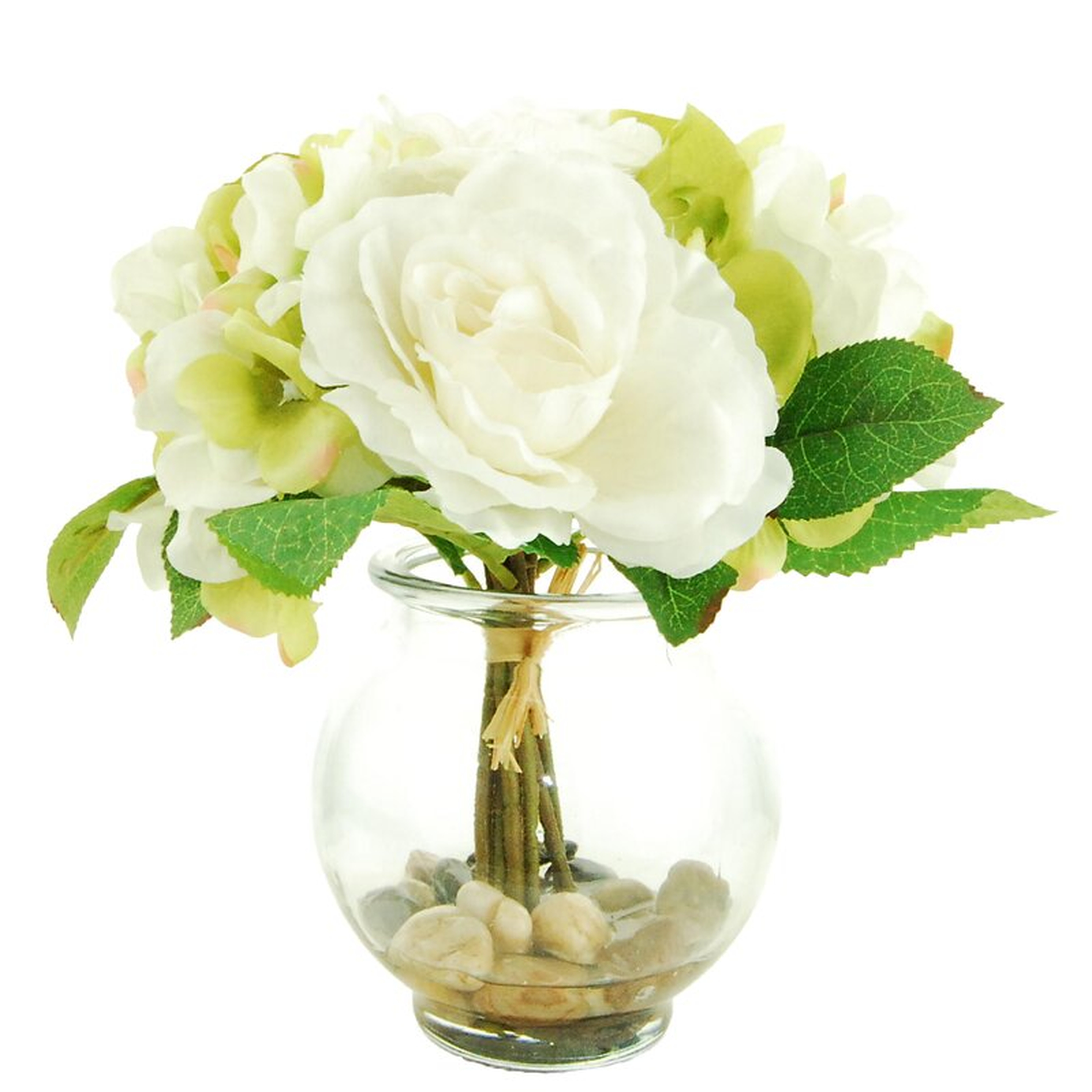 Mixed Floral in a Glass Vase with Faux Water - Wayfair