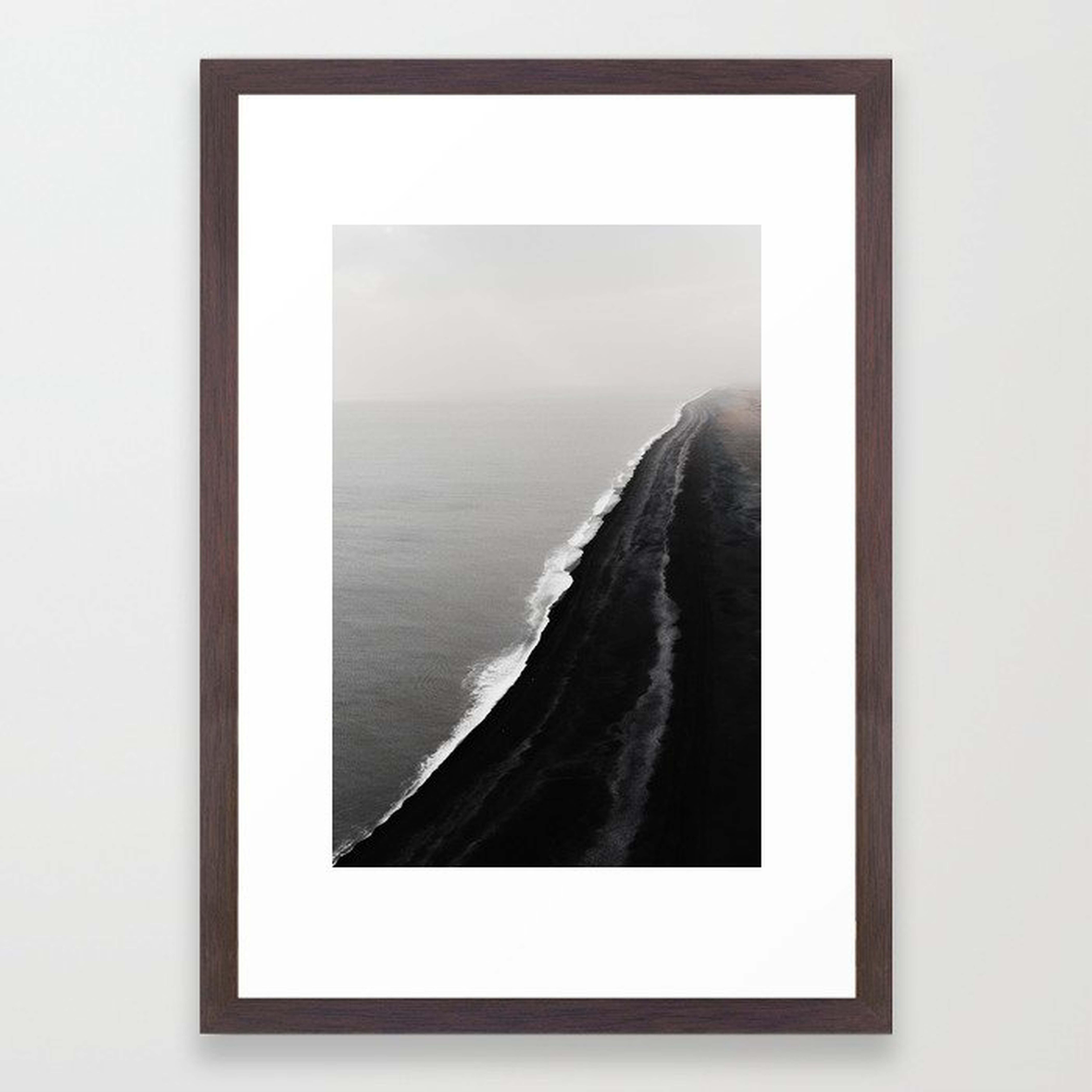 BLACK SAND BEACH Framed Art Print - Society6