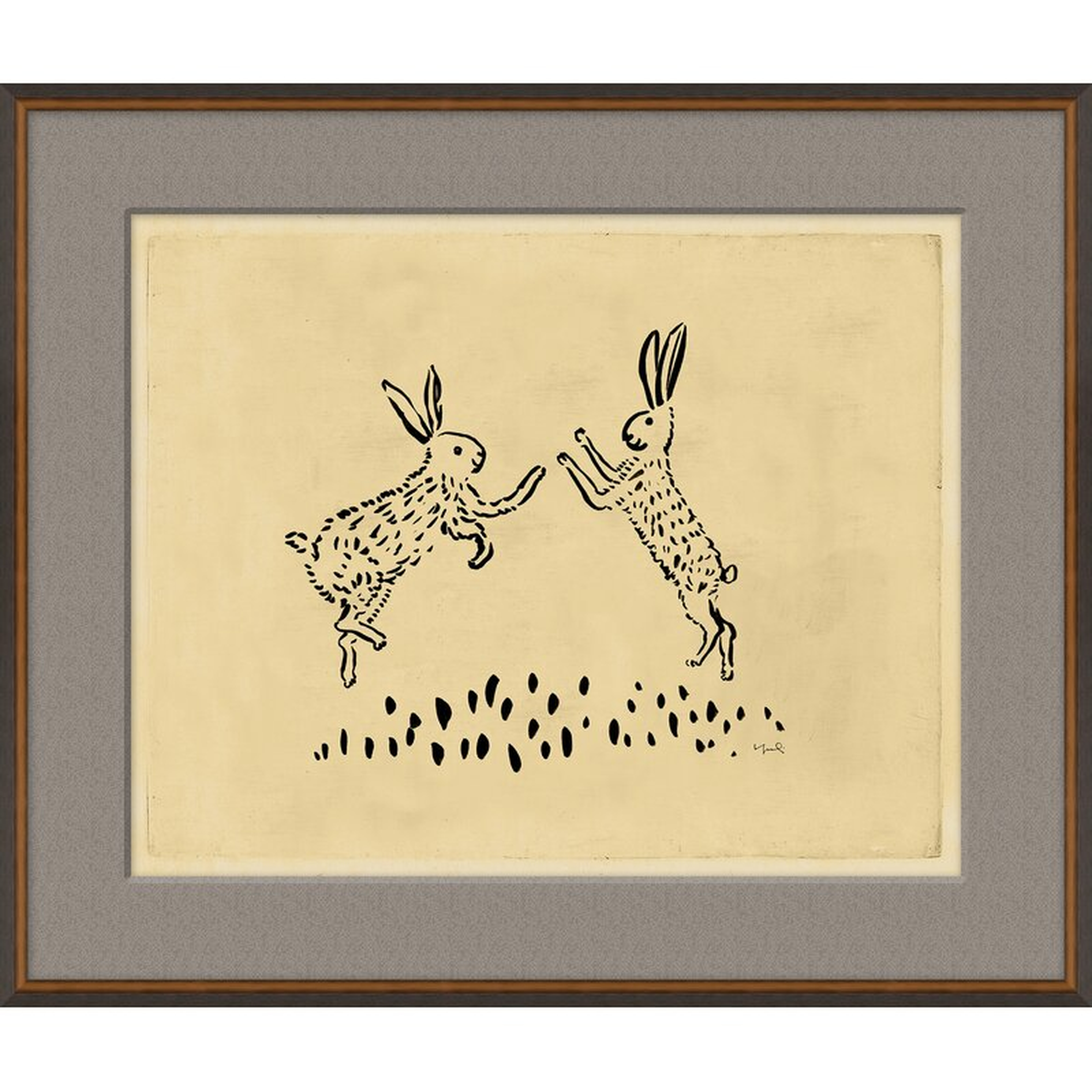 Soicher Marin Bunny High Five by Yuki Osada - Picture Frame Drawing Print - Perigold