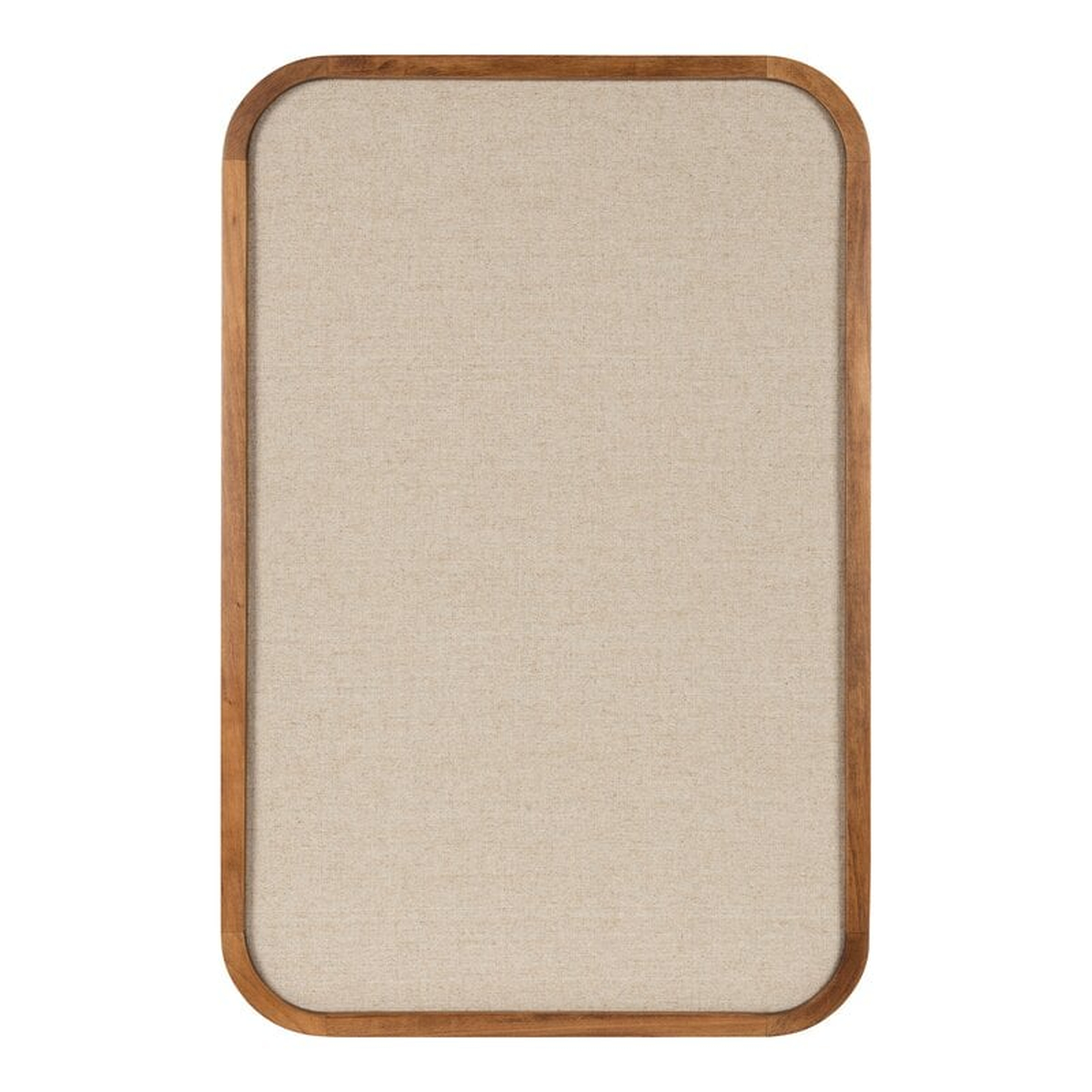 Red Barrel Studio® Hutton Wood Framed Fabric Pinboard 20X30 Rustic Brown - Wayfair