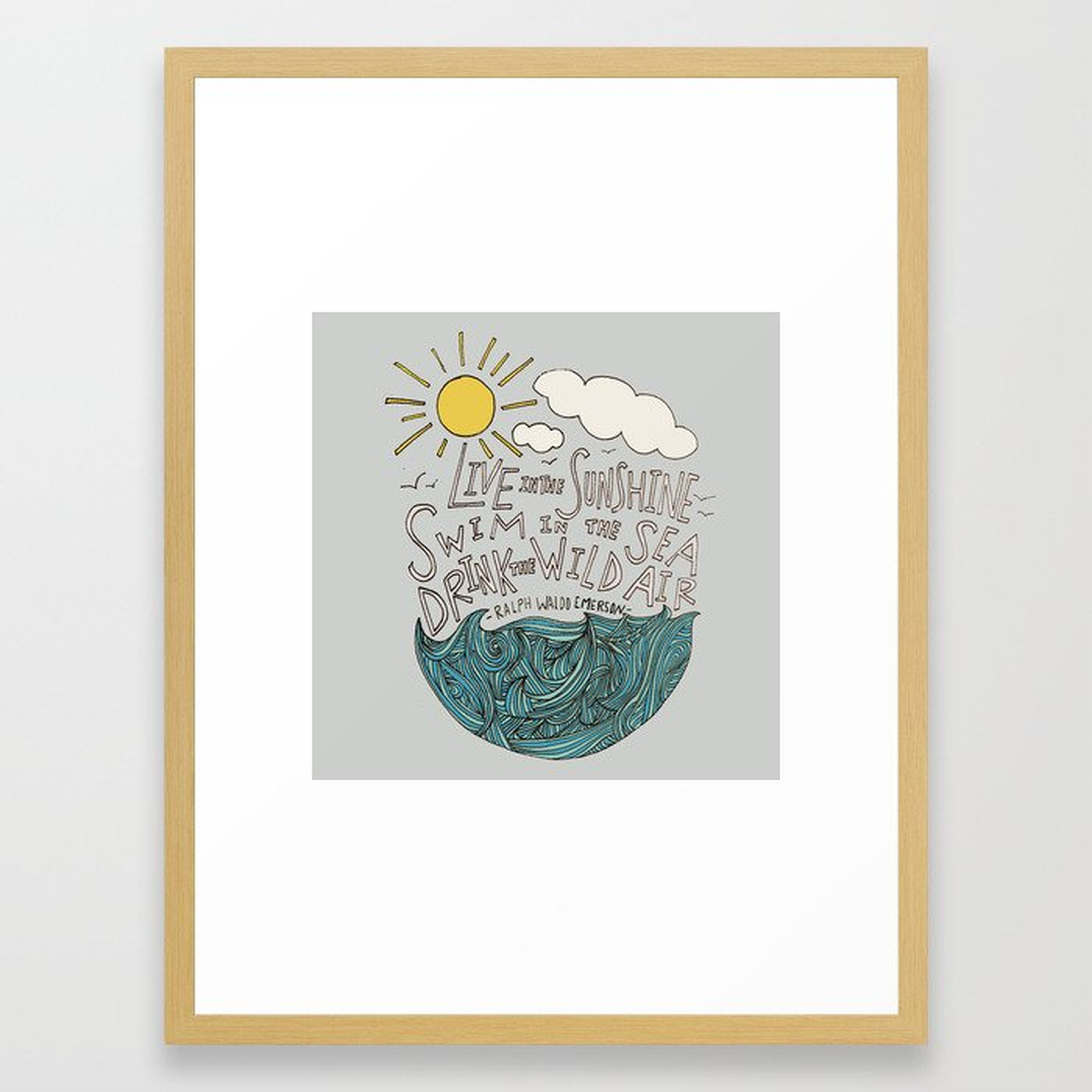 Emerson: Live In The Sunshine Framed Art Print by Leah Flores - Conservation Natural - Society6