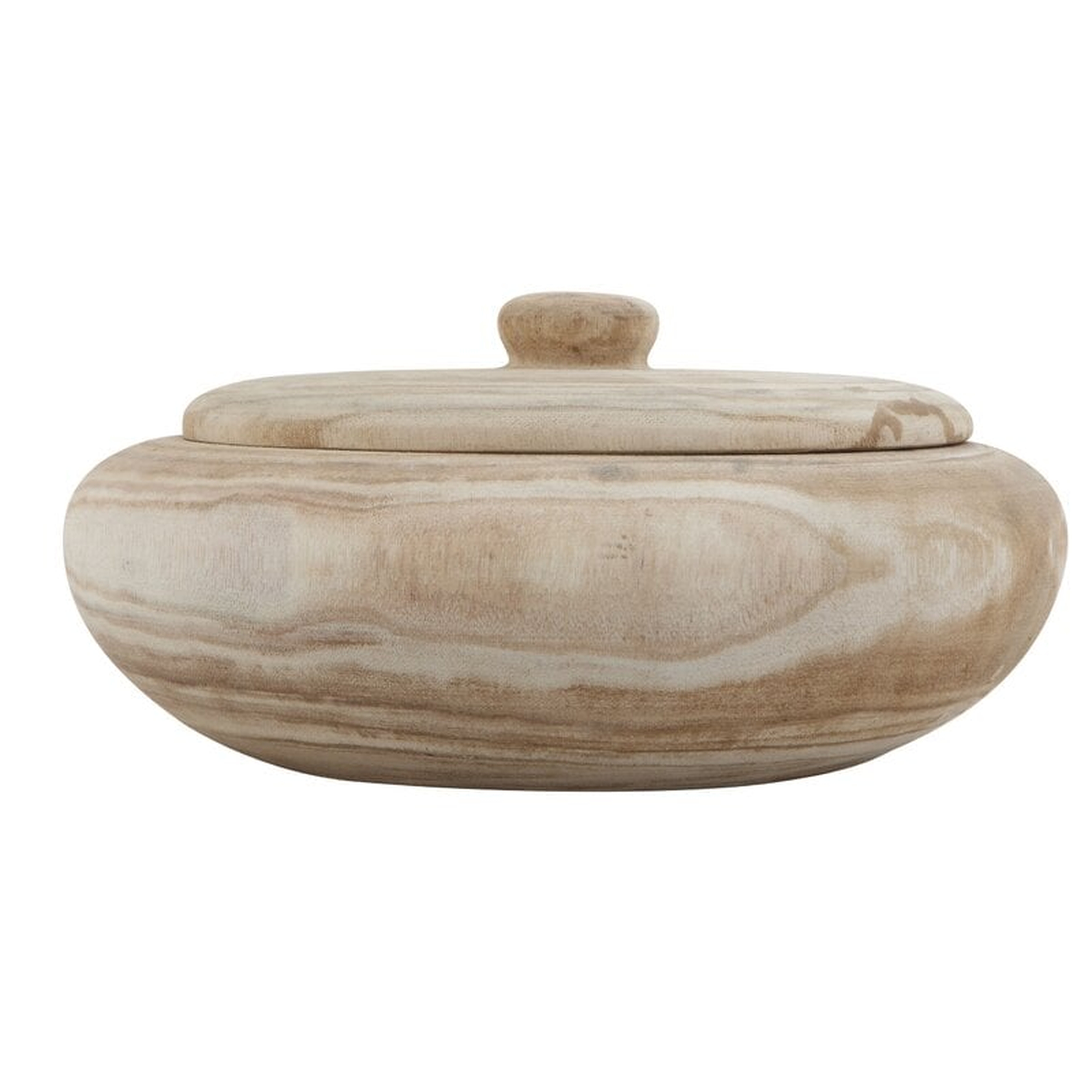 Decorative Paulownia Wood Storage Jar - Wayfair