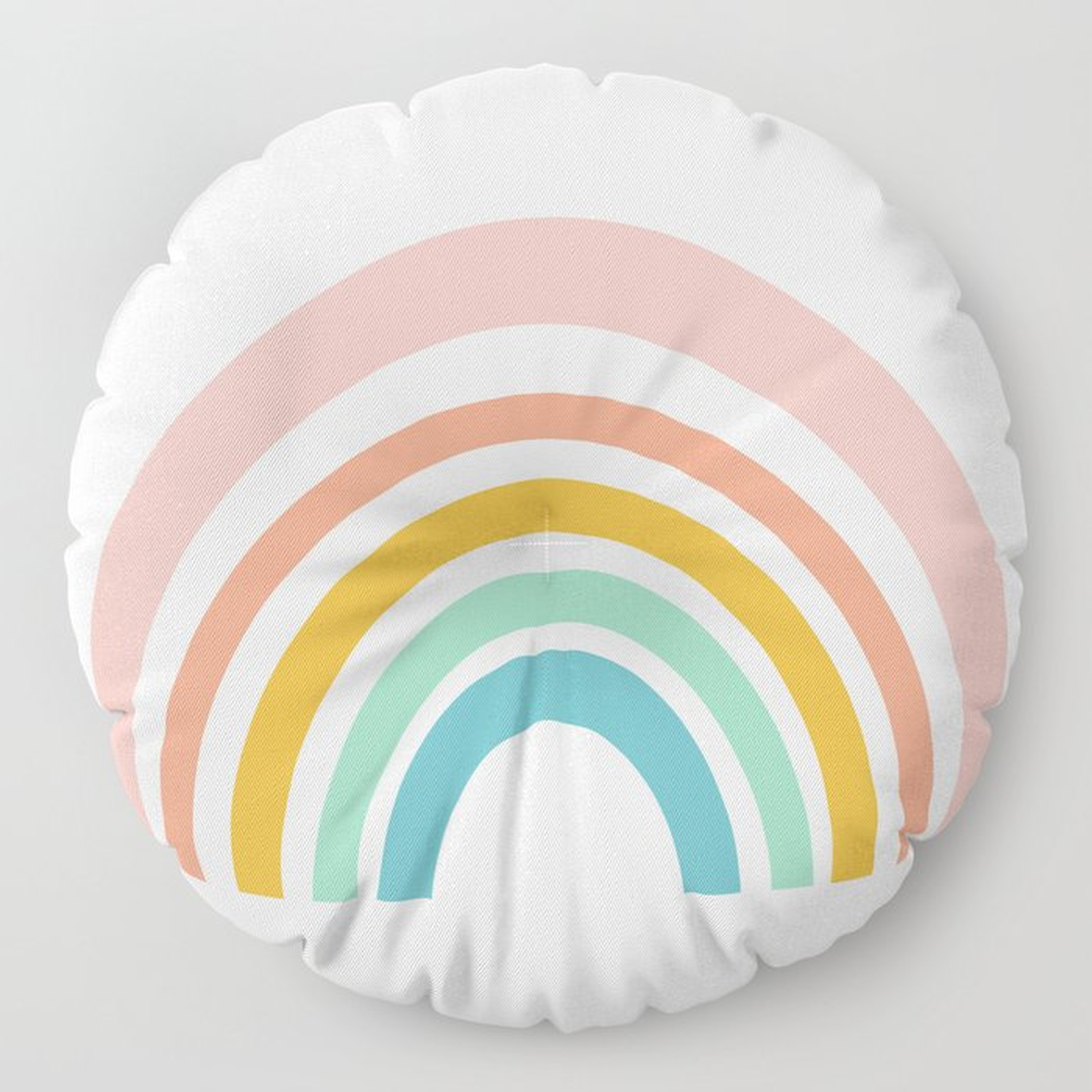 Simple Happy Rainbow Art Floor Pillow - Society6