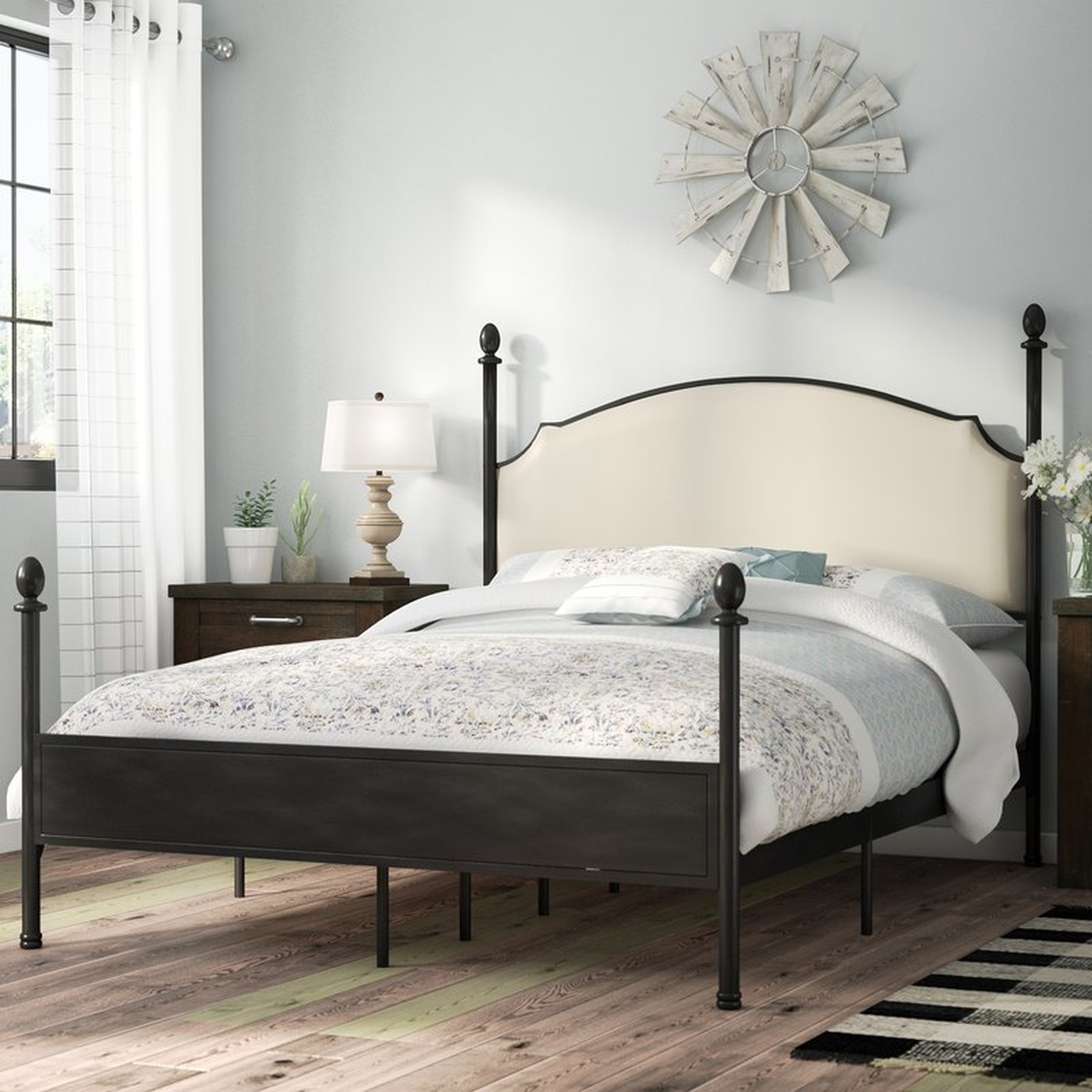 Granite Range Upholstered Four Poster Bed-King - Wayfair