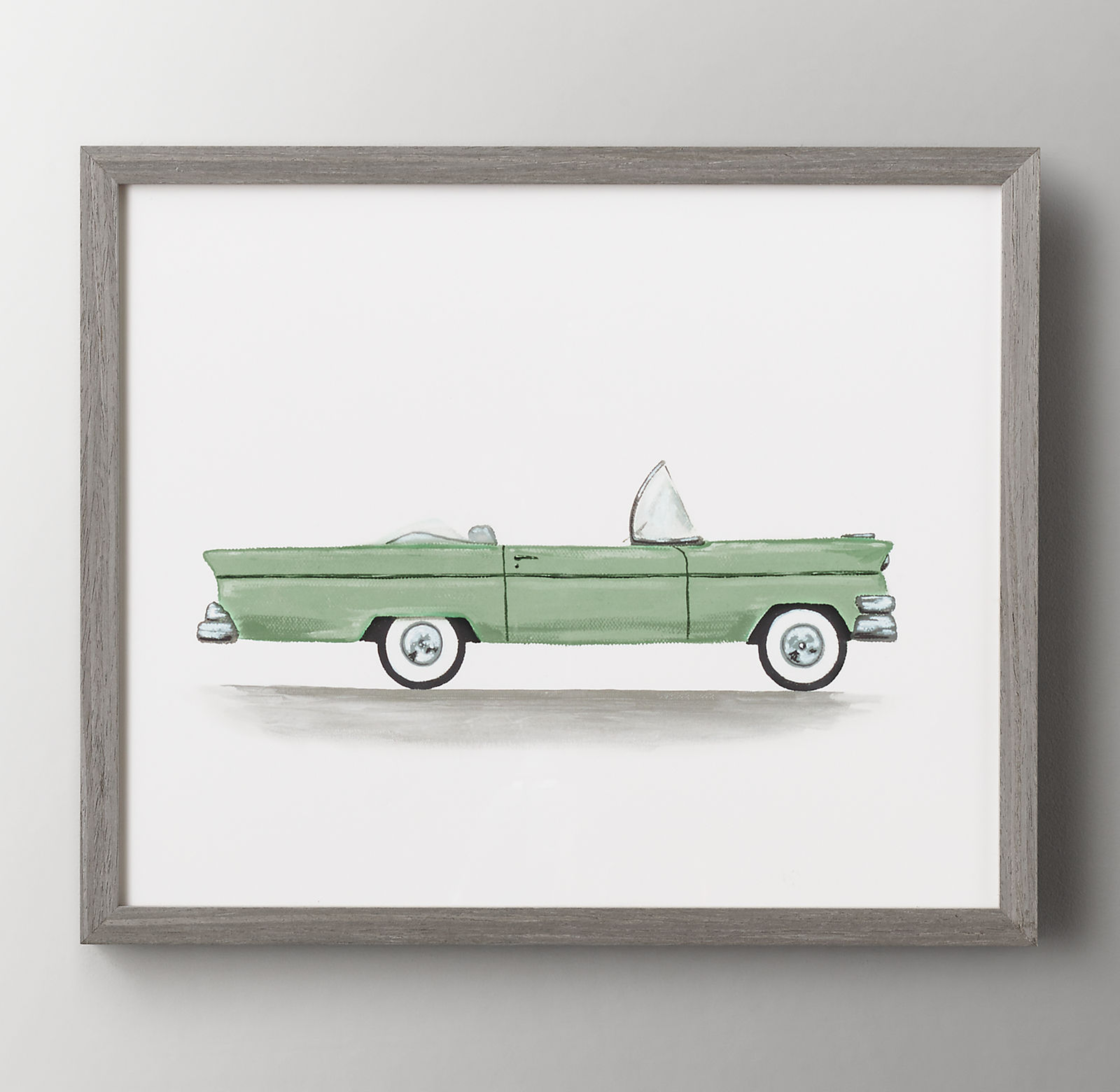WATERCOLOR VINTAGE VEHICLE ART - CONVERTIBLE - RH Baby & Child