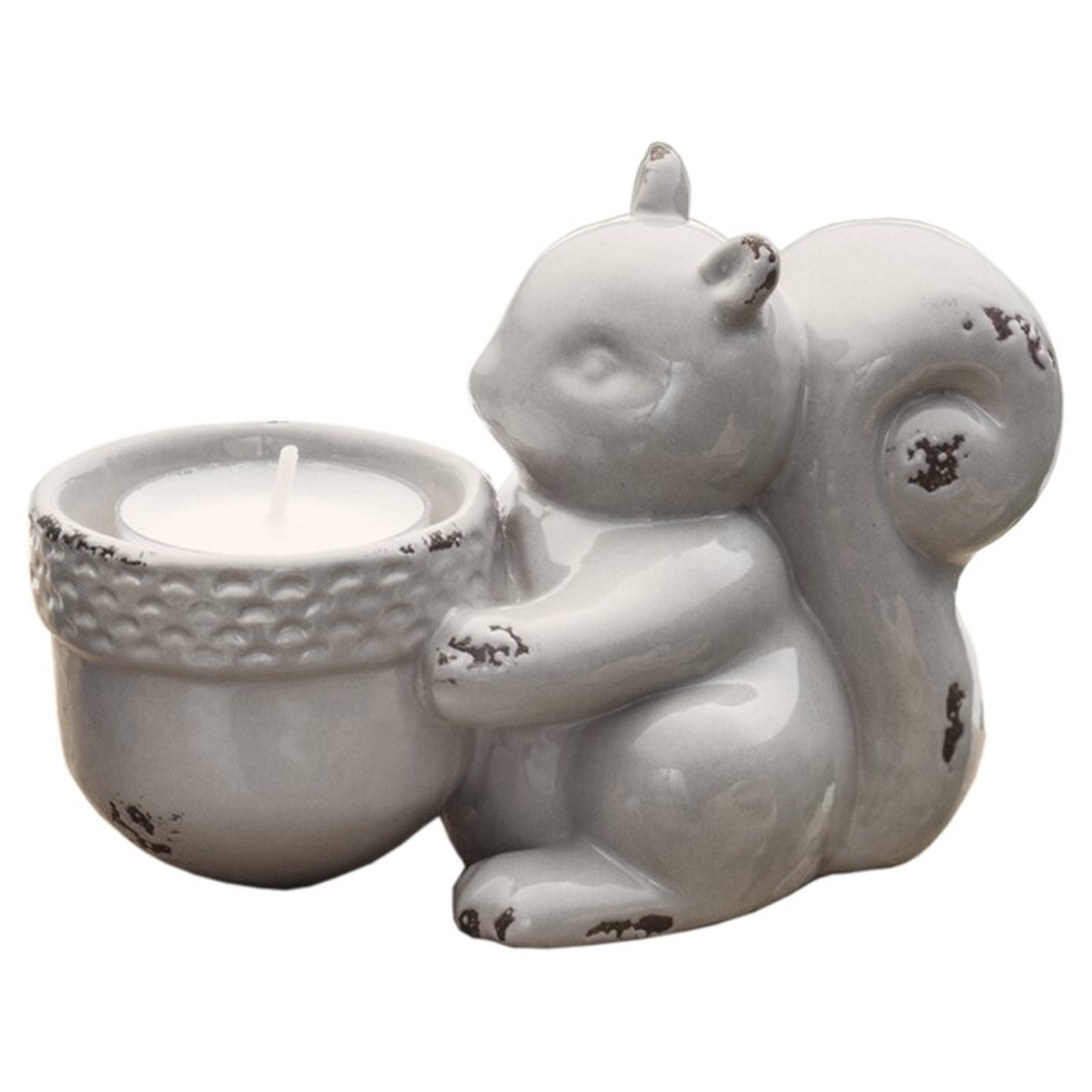 Squirrel Small Ceramic Tealight Holder - Wayfair